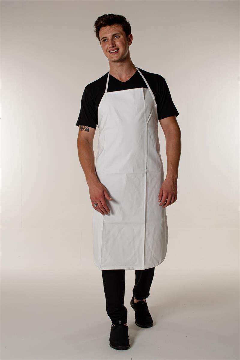 Beyaz Muşamba Mutfak Bulaşık Önlüğü PVC | Mert Giyim İş Elbiseleri