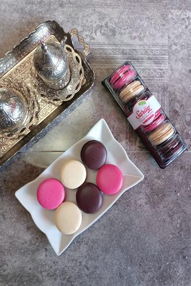 Macaron 6'lı Frambuaz-Çikolata-Vanilya