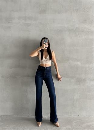 İspanyol Paça Pantolon Lacivert