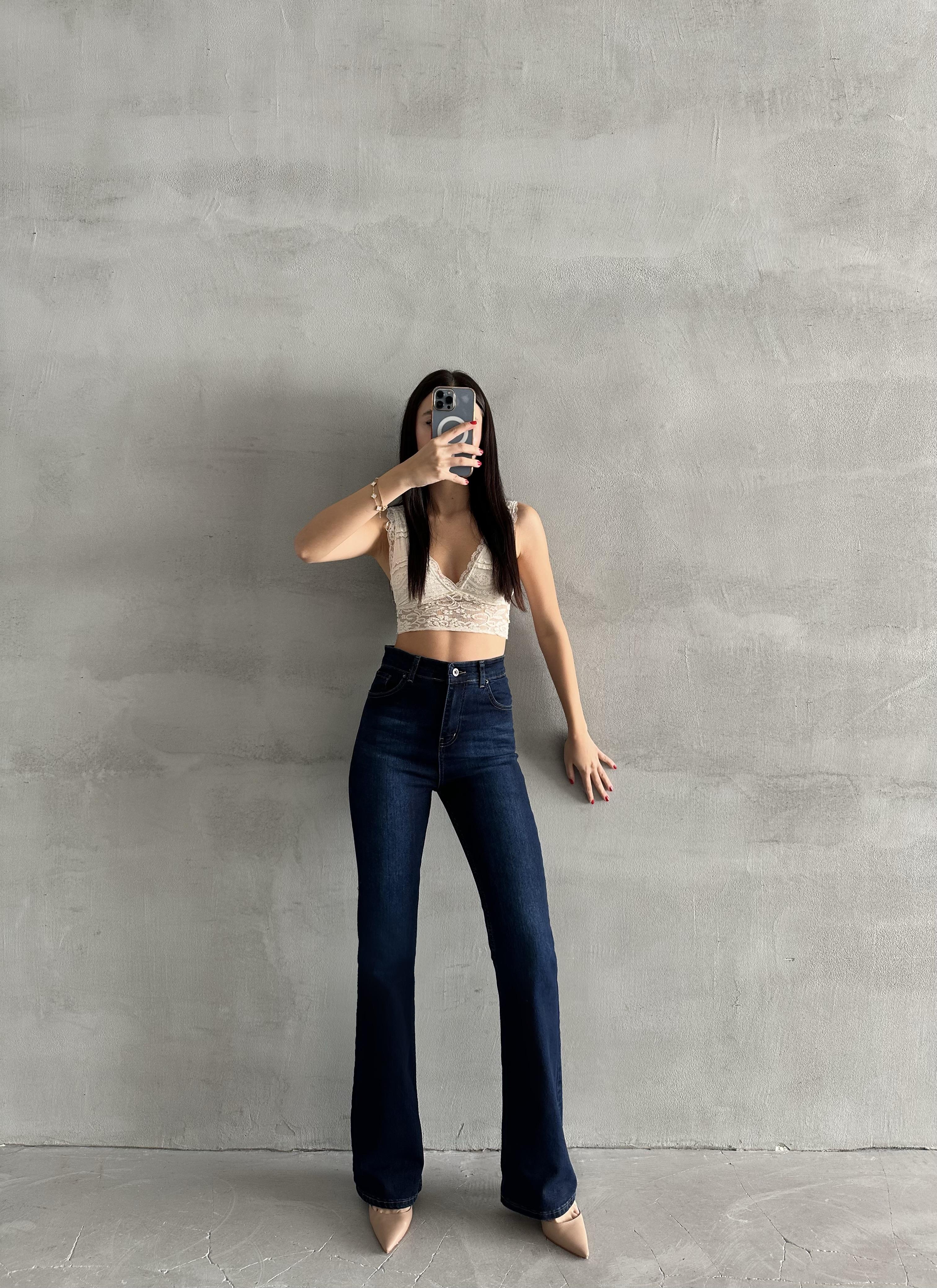 İspanyol Paça Pantolon Lacivert