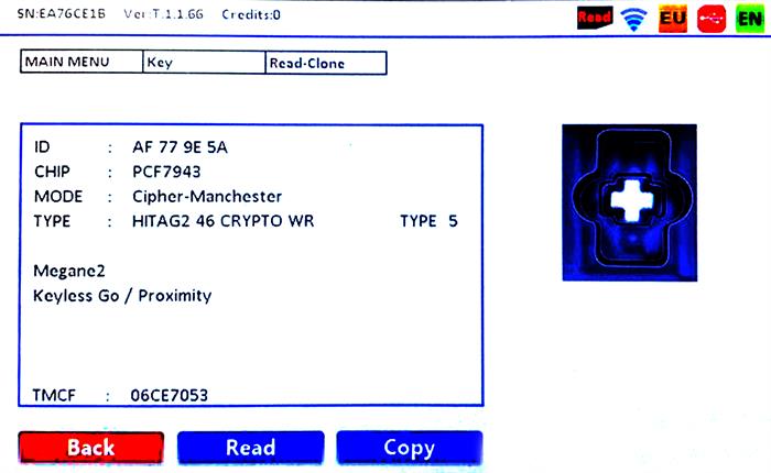 OEMRNR116ORJ. REN CLIO REMOTE CARD (PCF7943)