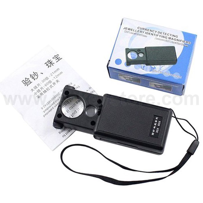 SLIDE TYPE MAGNIFIER WITH LIGHT (BLACK COLOR)