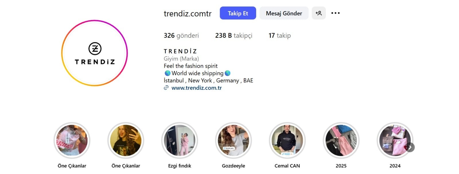 Trendiz Instagram