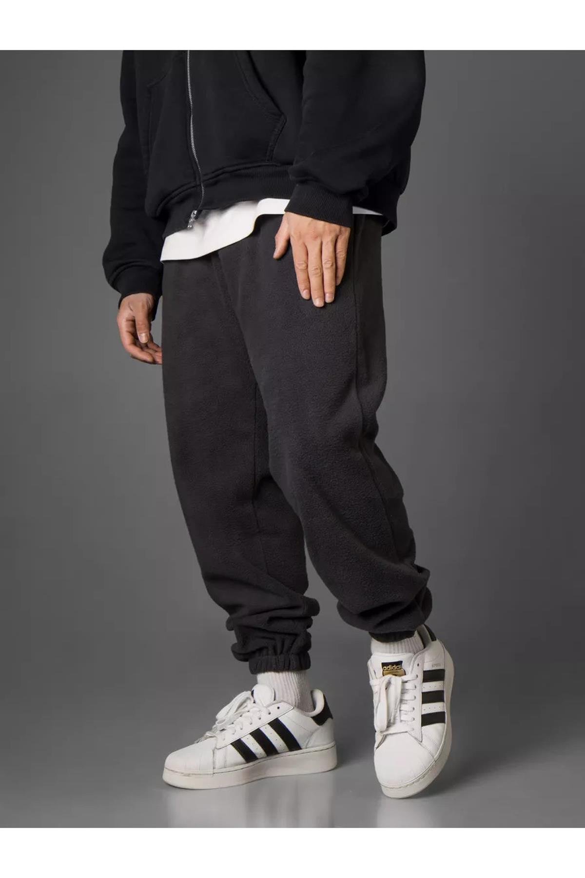 Unisex Polar Eşofman Altı Siyah 2043