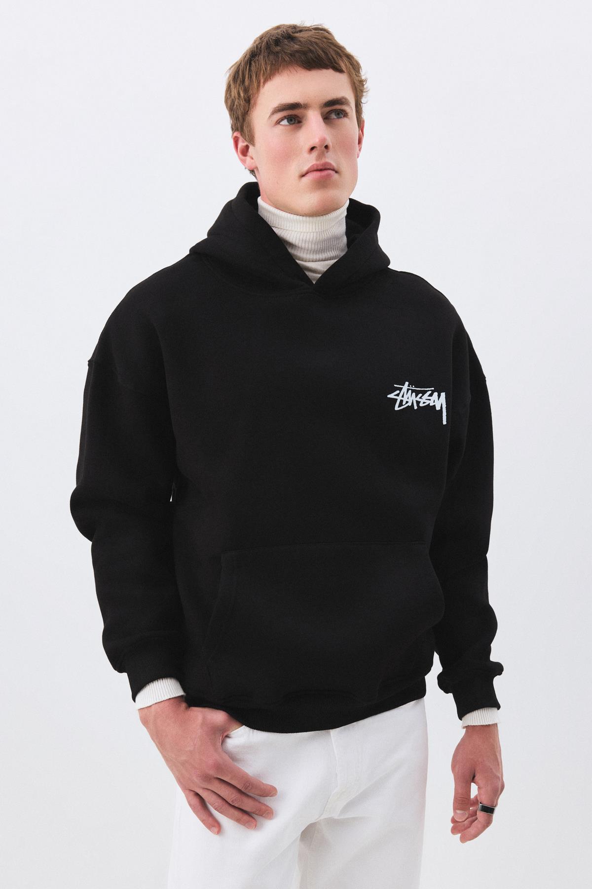 Unisex Stüssy Zar Sweatshirt Siyah