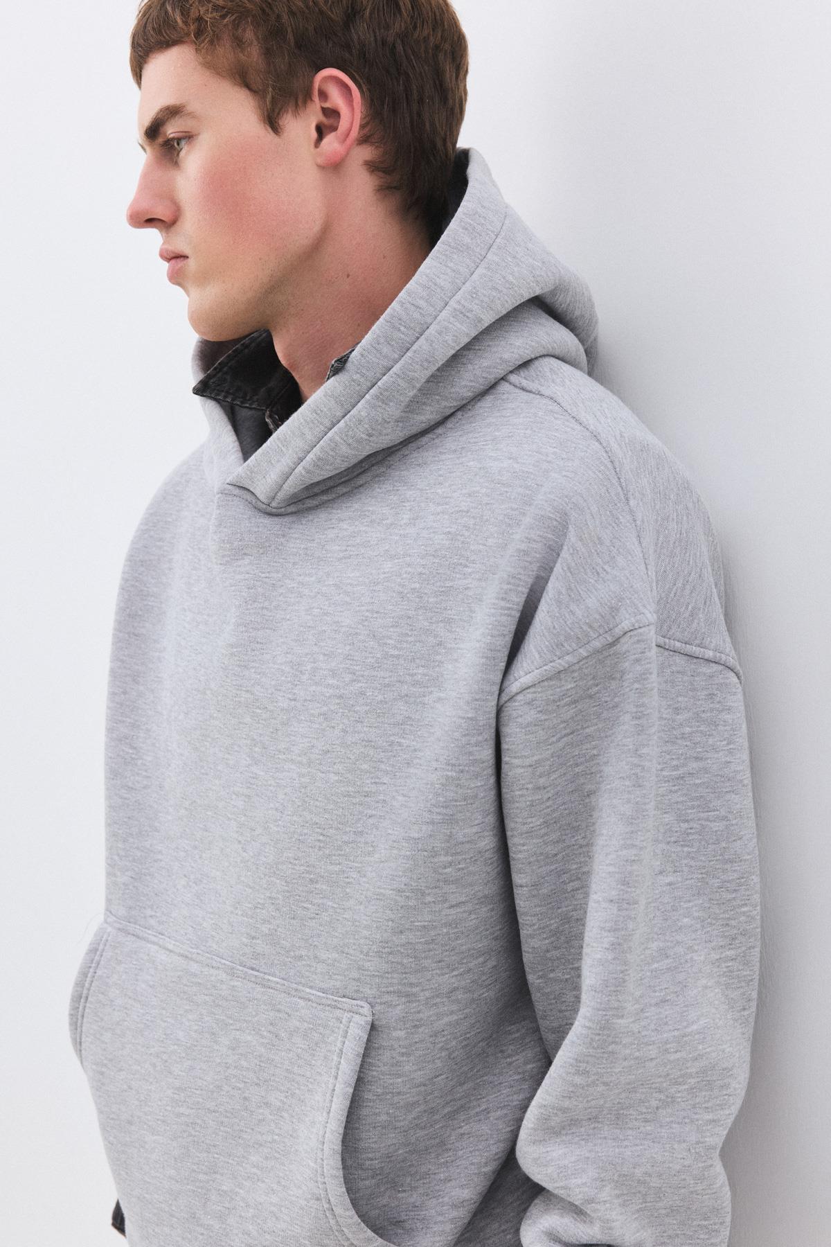 Erkek Premium Kapşonlu Cep Detaylı Eşofman Takımı Grimelanj 2033