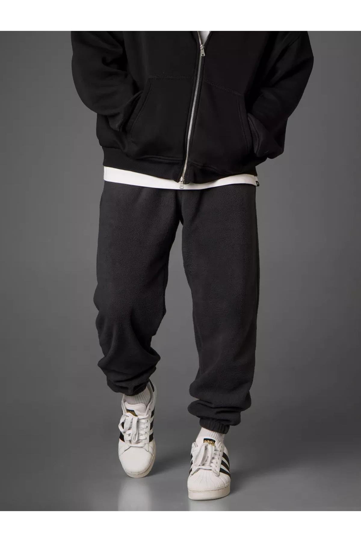 Unisex Polar Eşofman Altı Siyah 2043