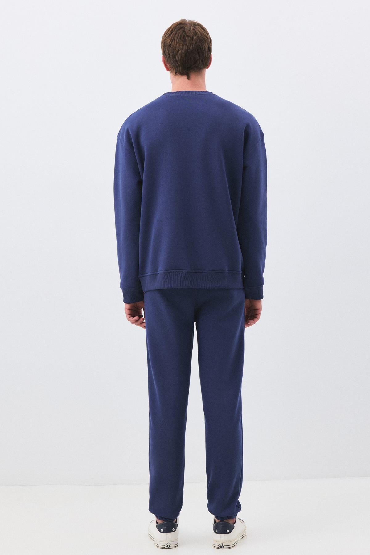 Erkek Premium Bisiklet Yaka Eşofman Takımı İndigo 2031