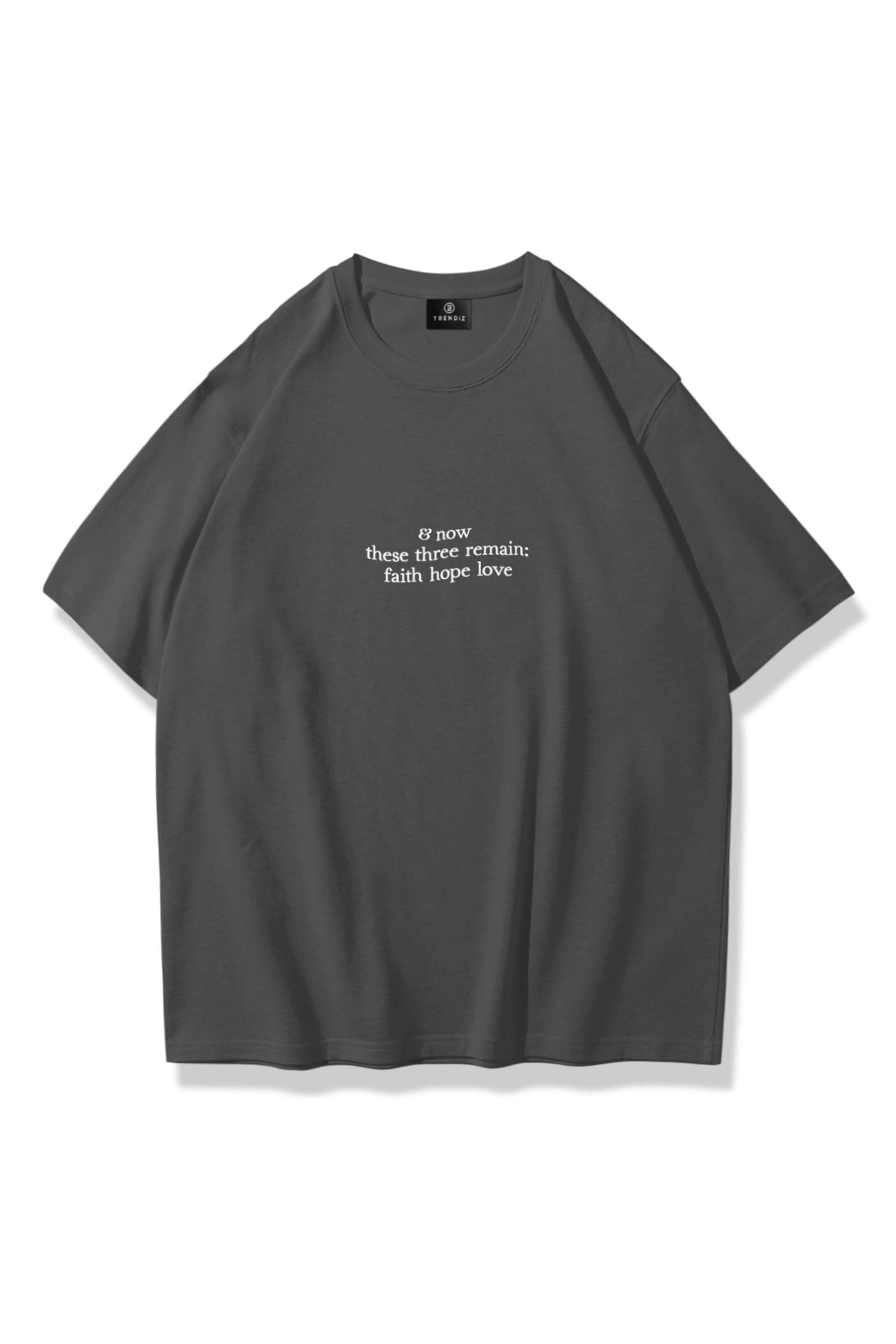 Unisex Hope Love Tshirt Antrasit