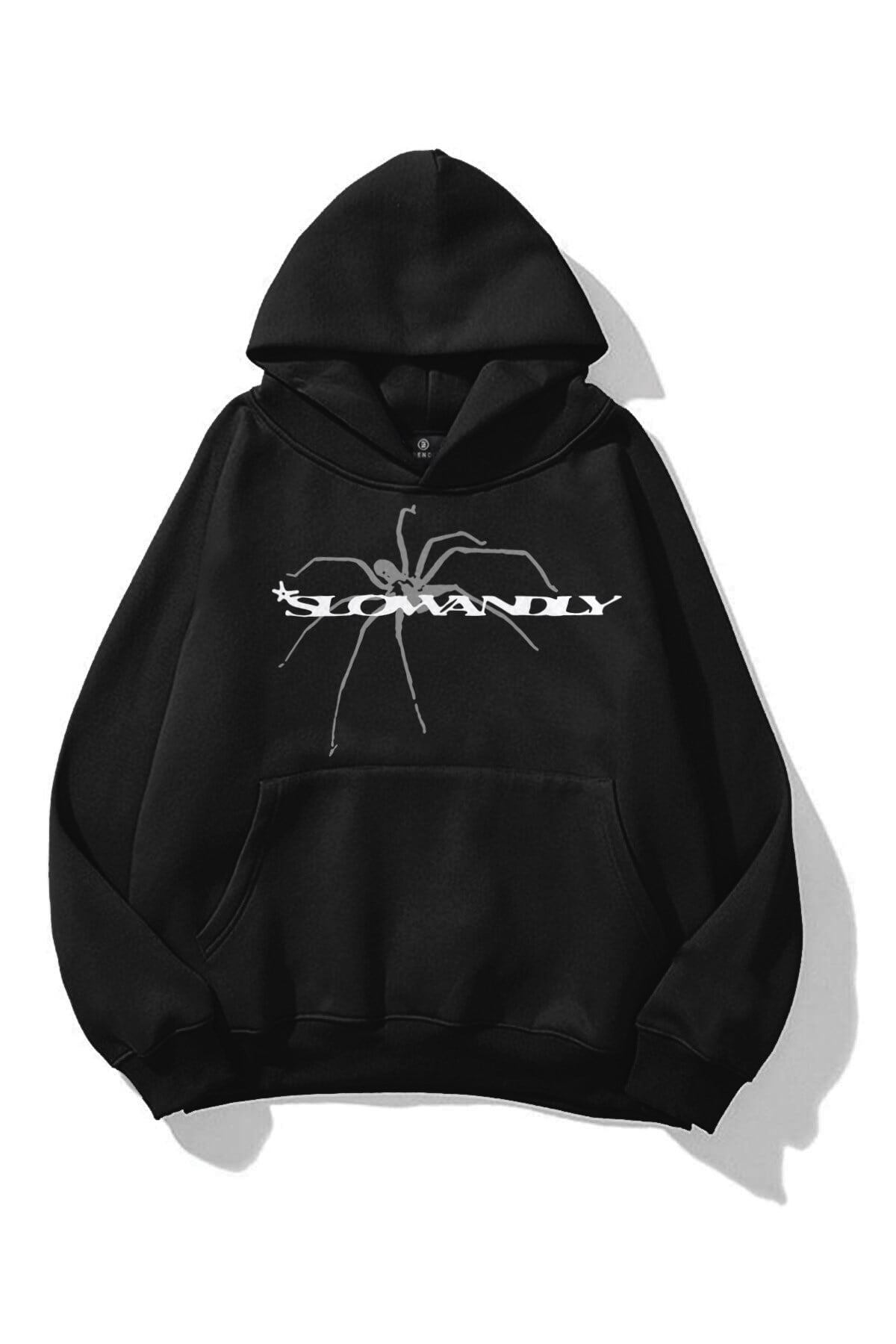 Unisex Slowandly Spider Sweatshirt Beyaz
