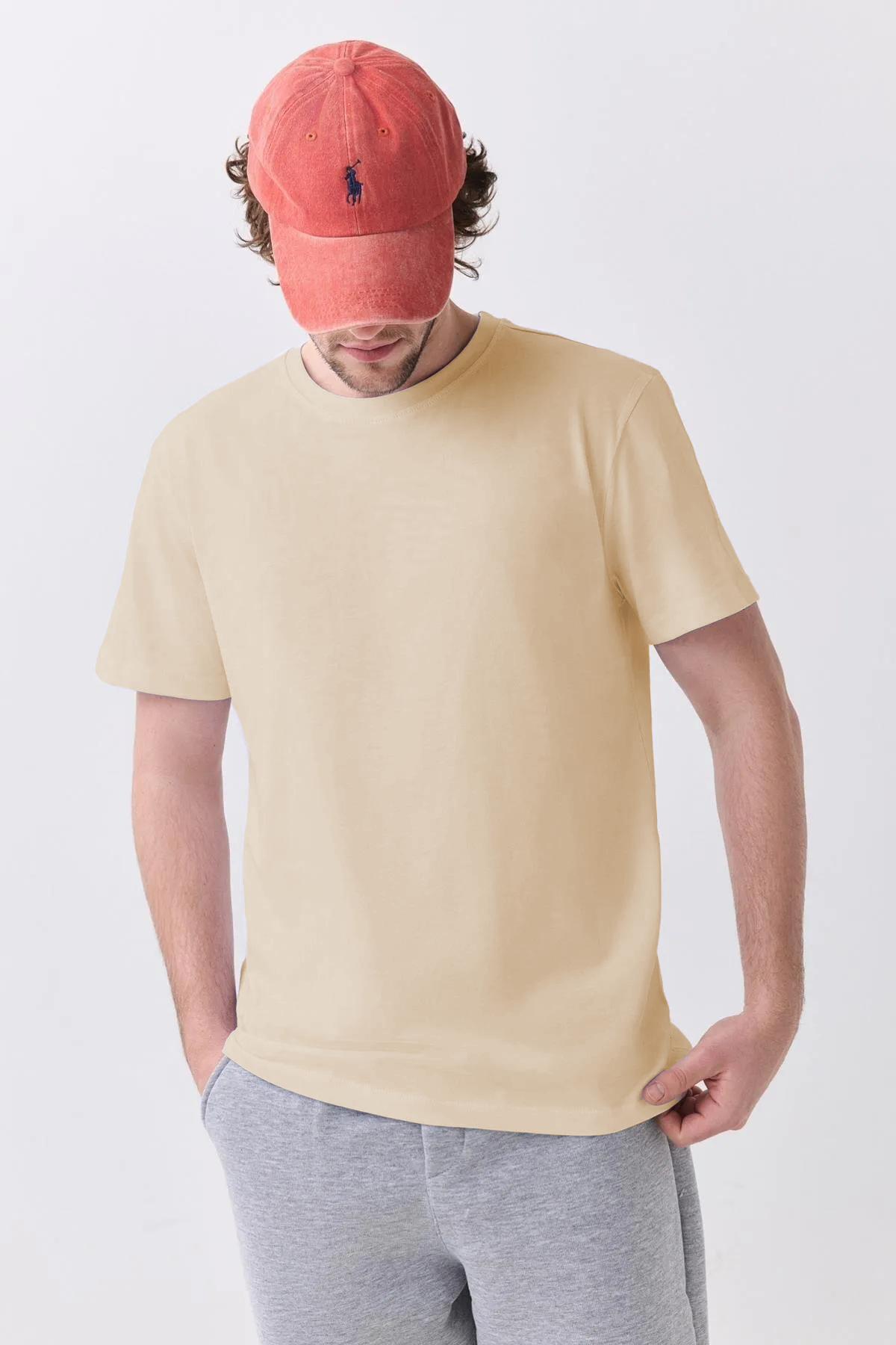 Erkek %100 Pamuk Basic Tshirt 5 li Paket Siyah Beyaz Grimelanj Navy Taş  2091