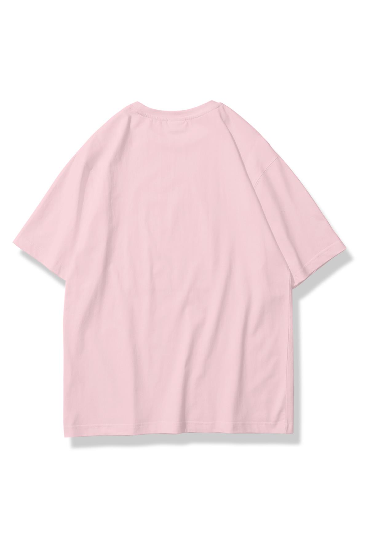 Kadın Minik Kalp Tshirt Pembe