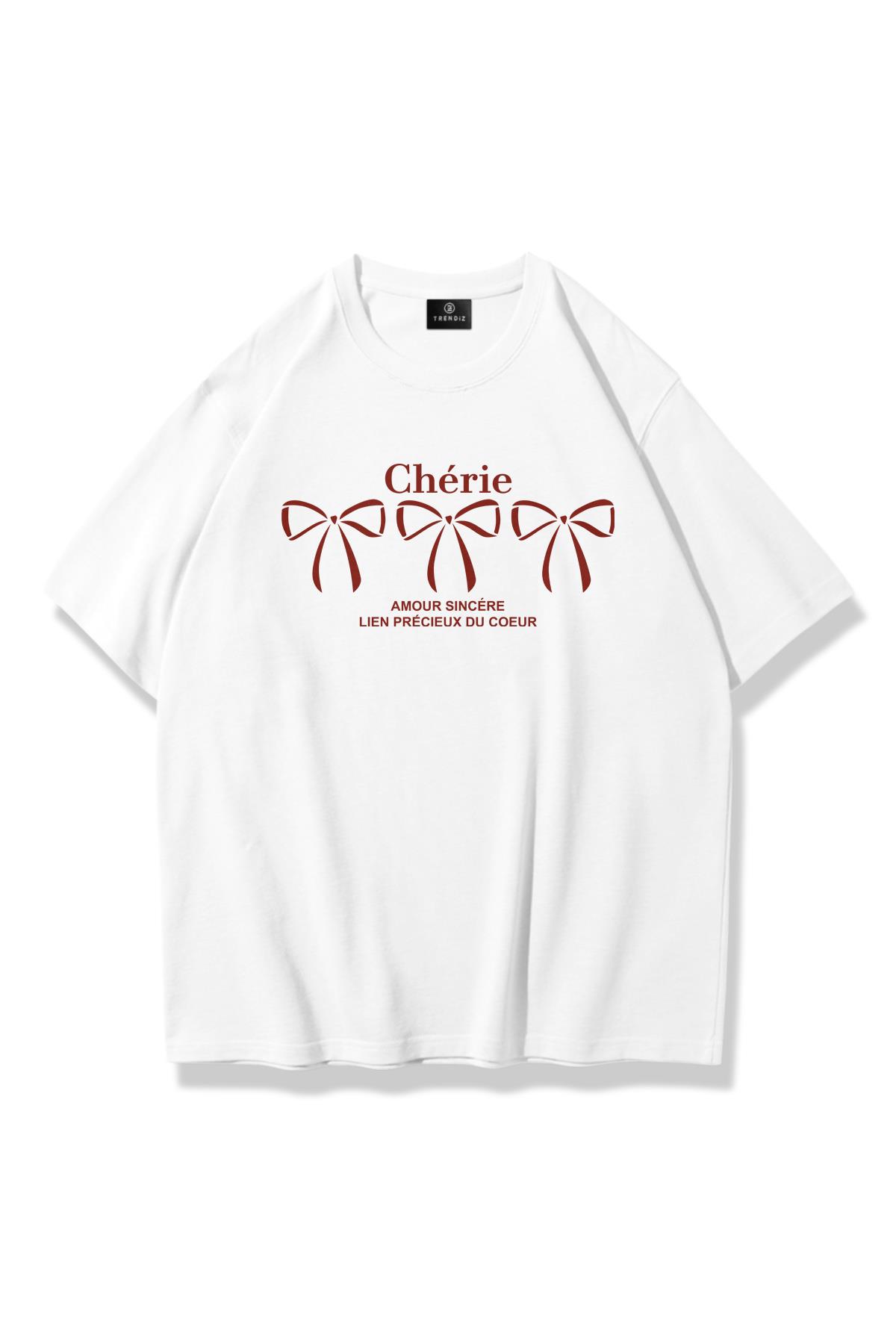 Unisex Cherie Tshirt Beyaz