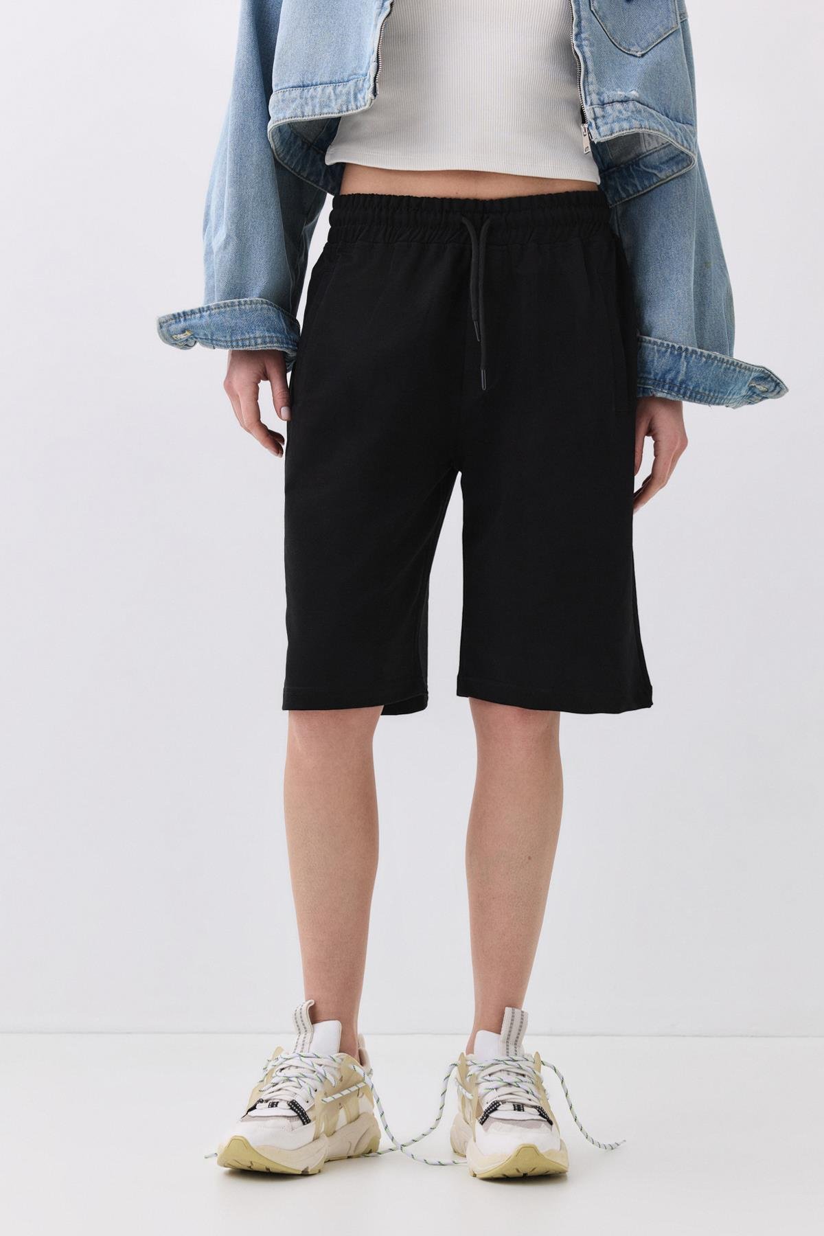 Unisex Comfort Şort Siyah 3016