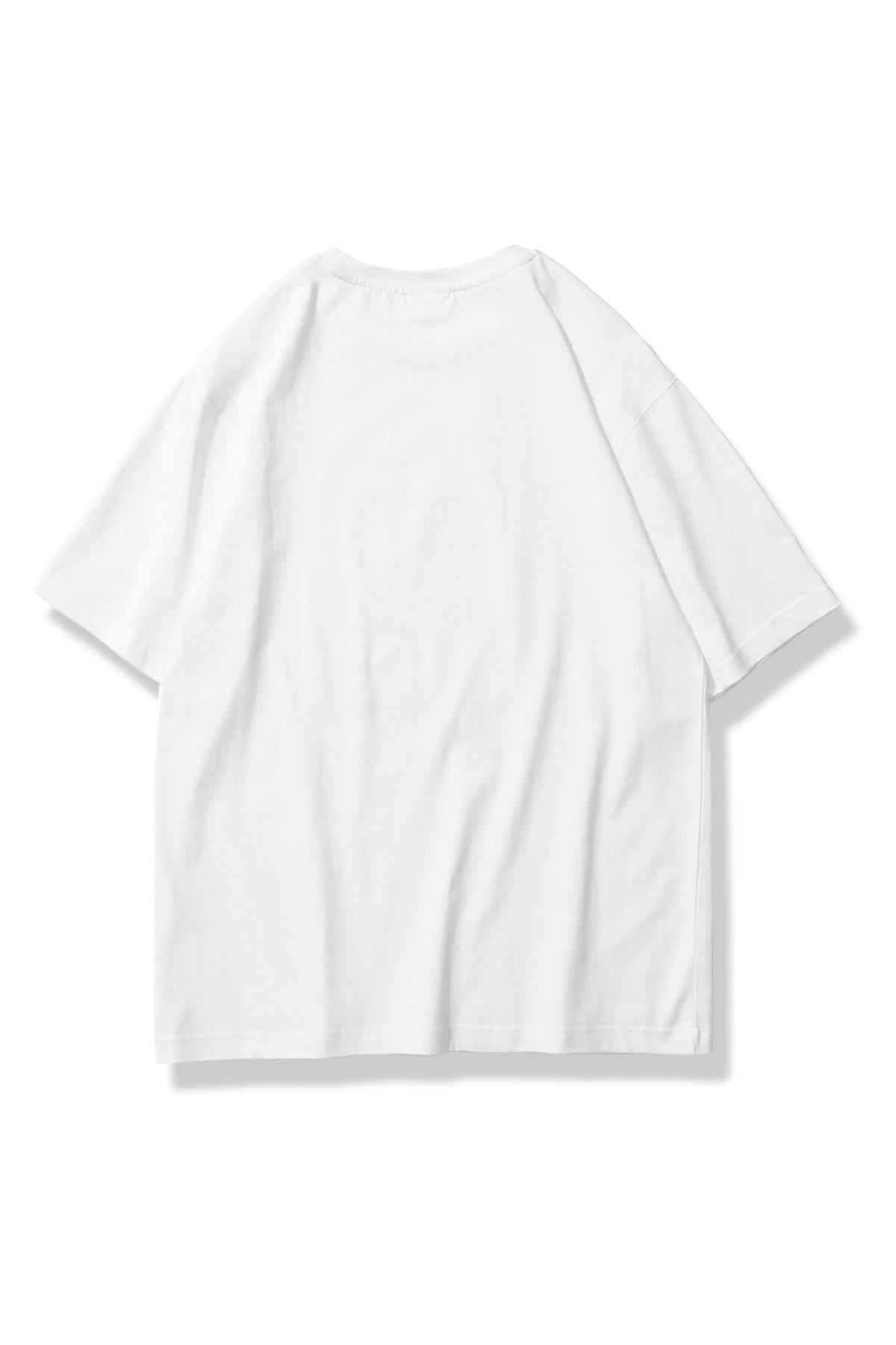 Unisex Peel Chaos Tshirt Beyaz
