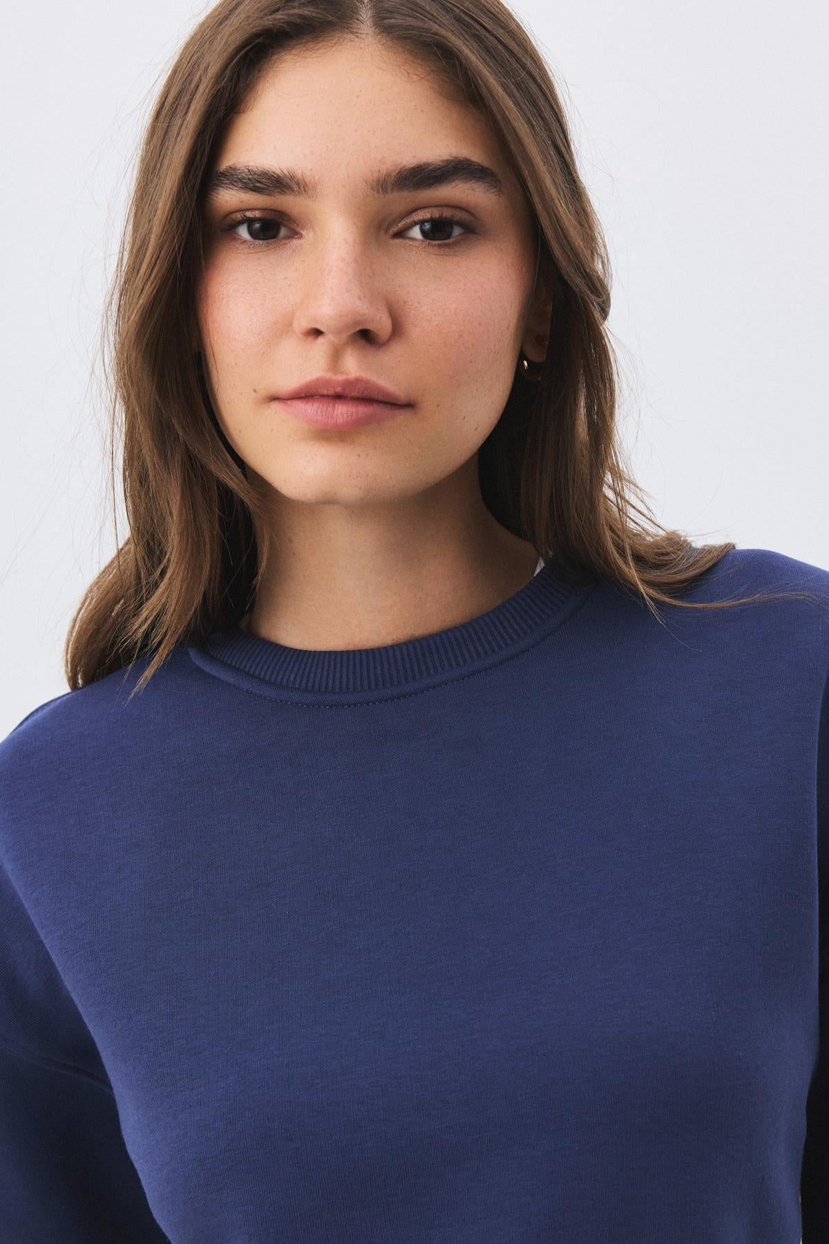 Kadın Premium Bisiklet Yaka Eşofman Takımı İndigo 2031