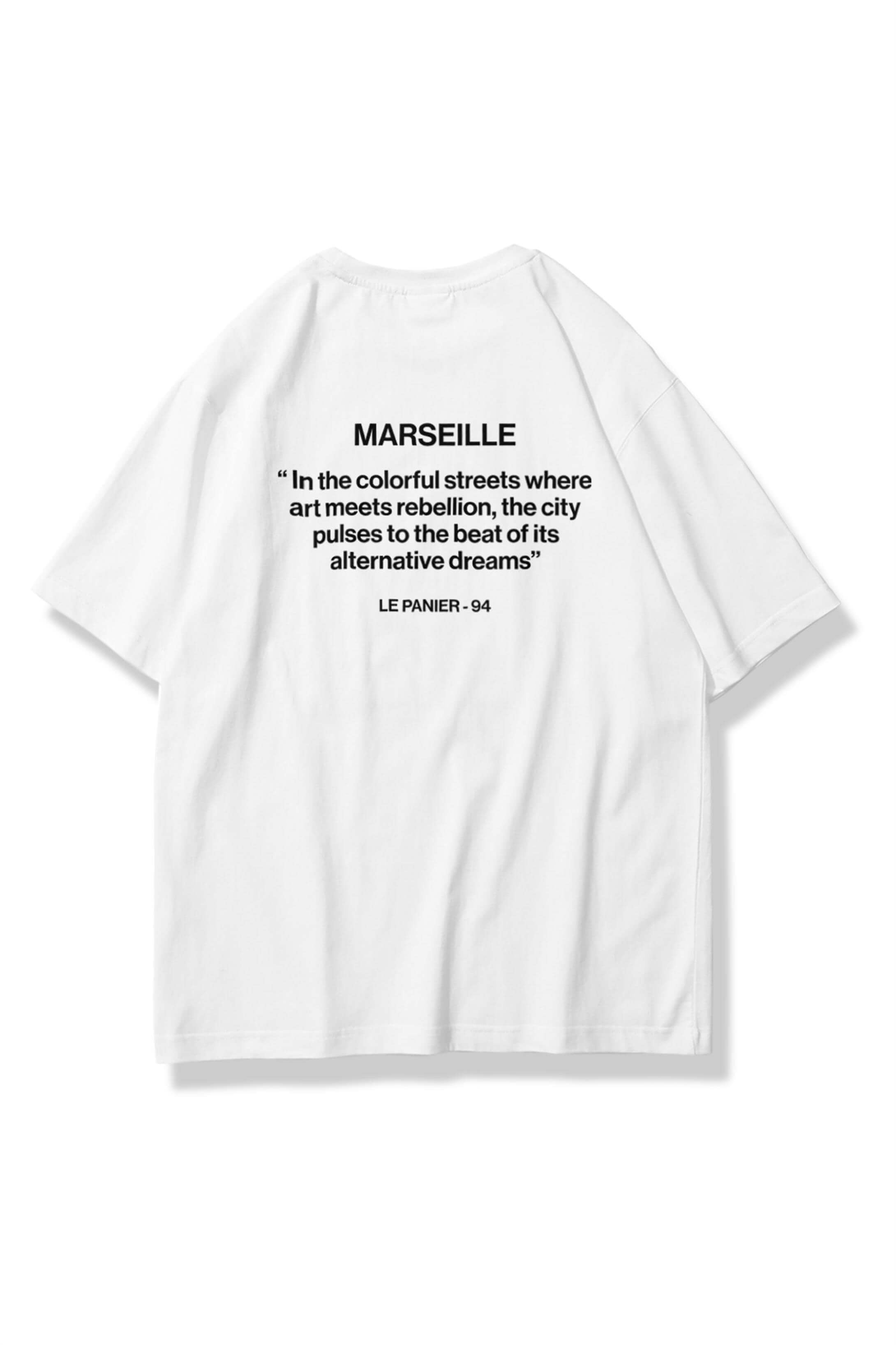 Unisex Marsaeille Tshirt Beyaz