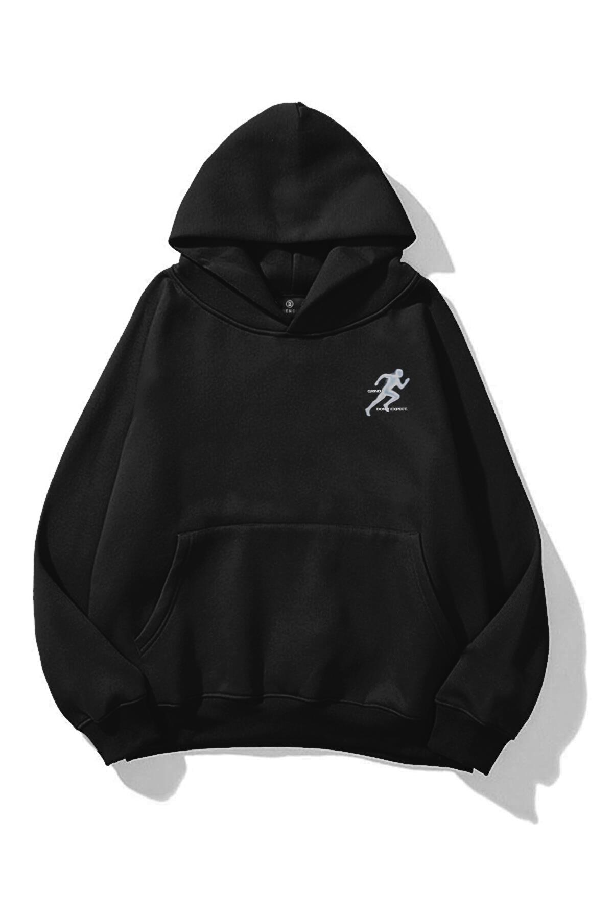 Unisex Grind Dont Expect Sweatshirt Siyah