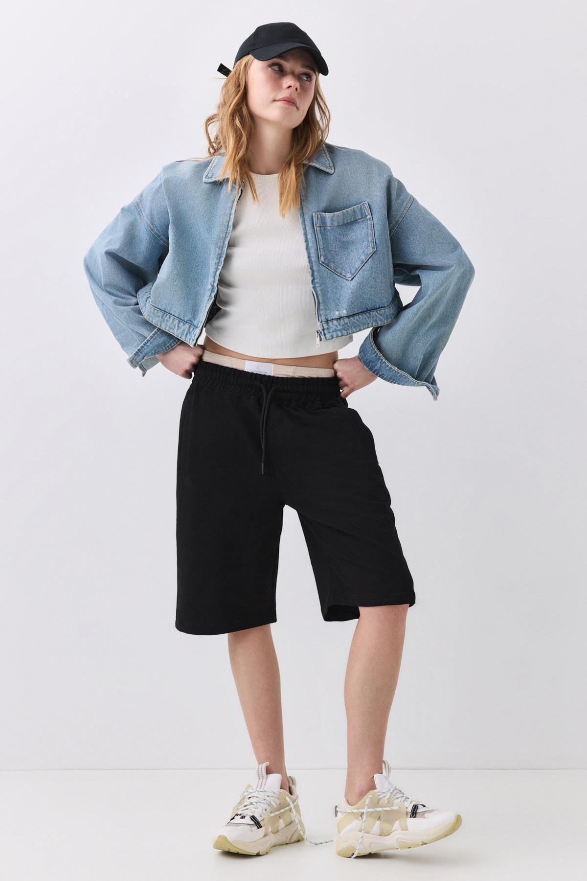 Unisex Comfort Şort Siyah 3016