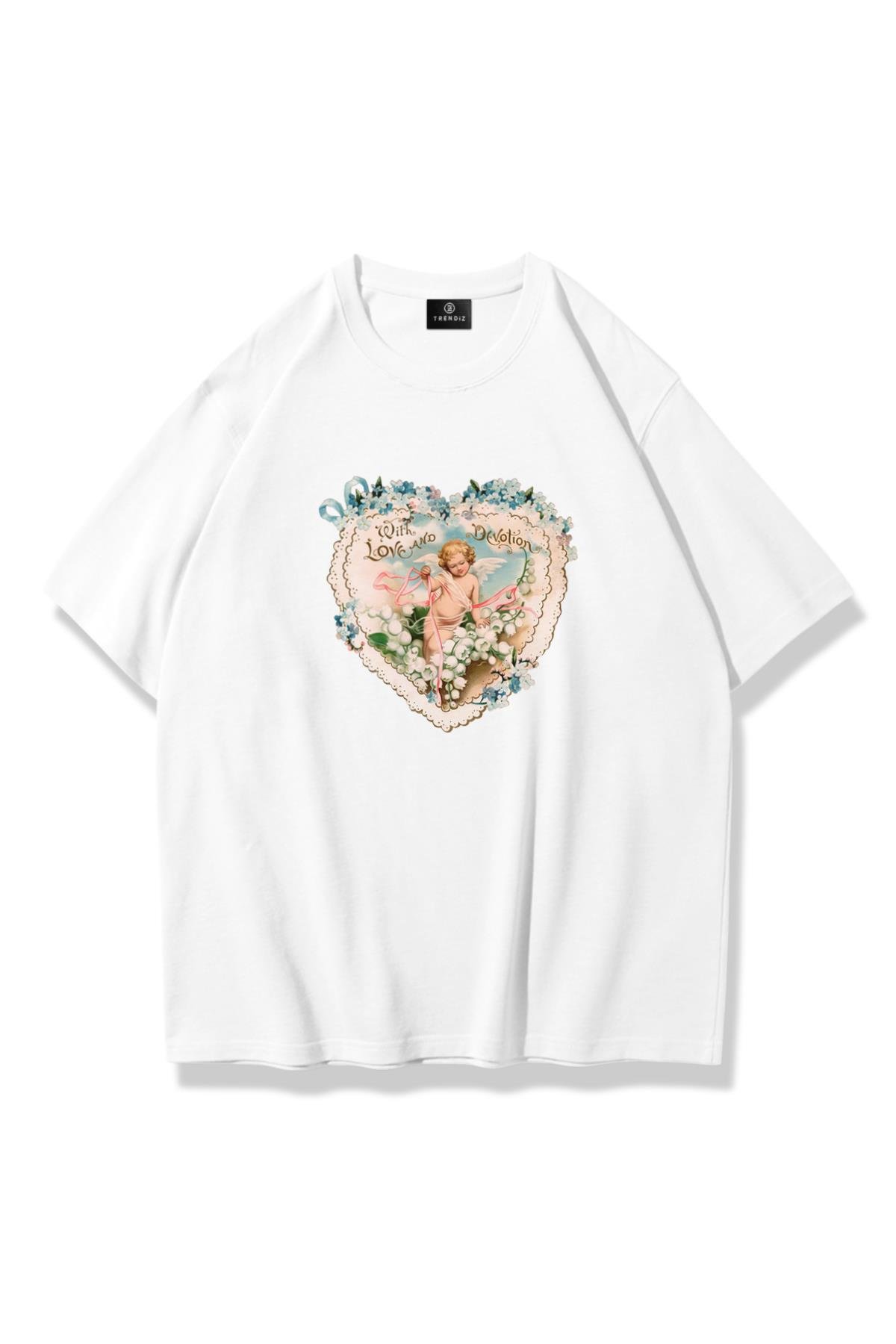 Kadın with Love and Devotion Tshirt Beyaz