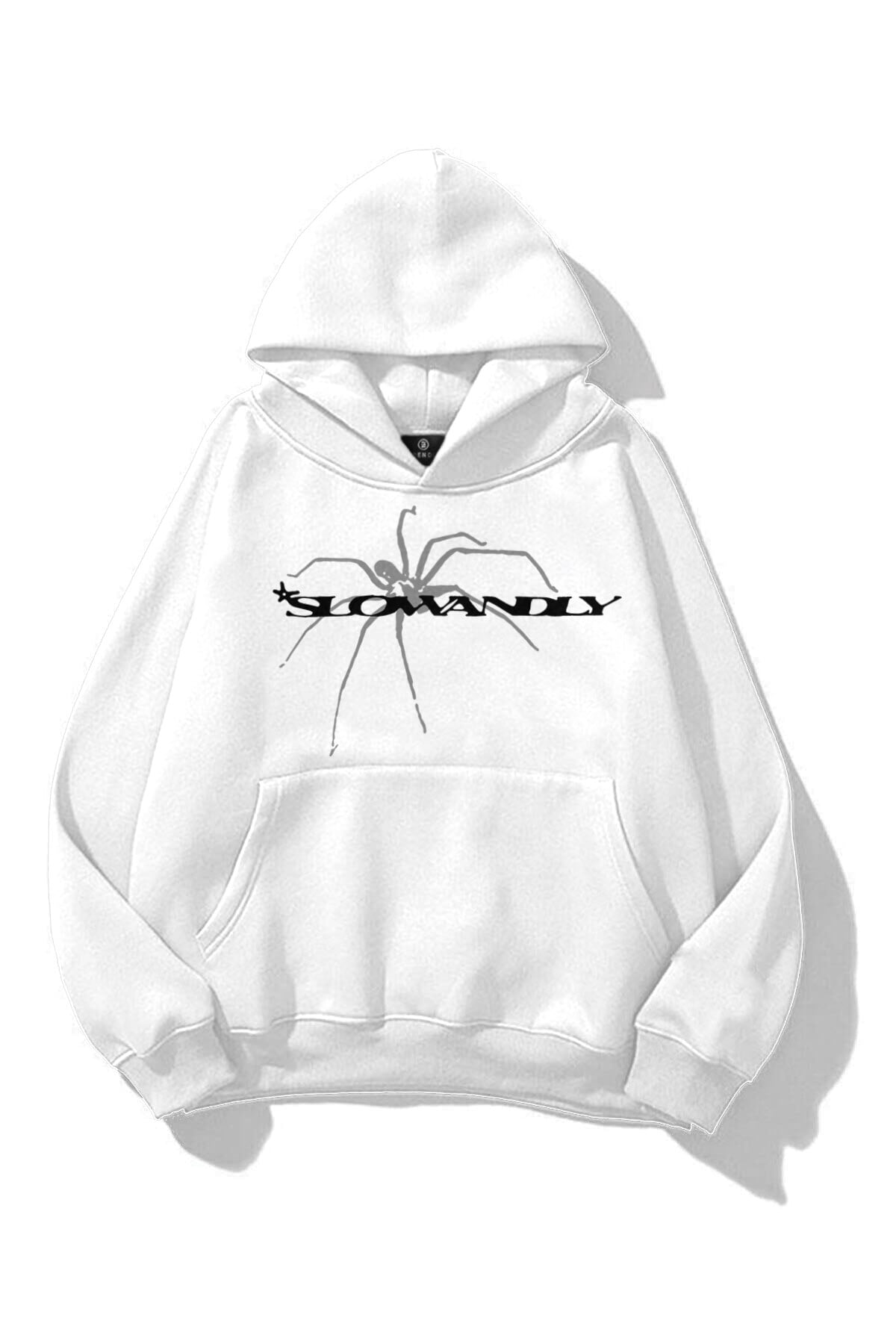 Unisex Slowandly Spider Sweatshirt Siyah