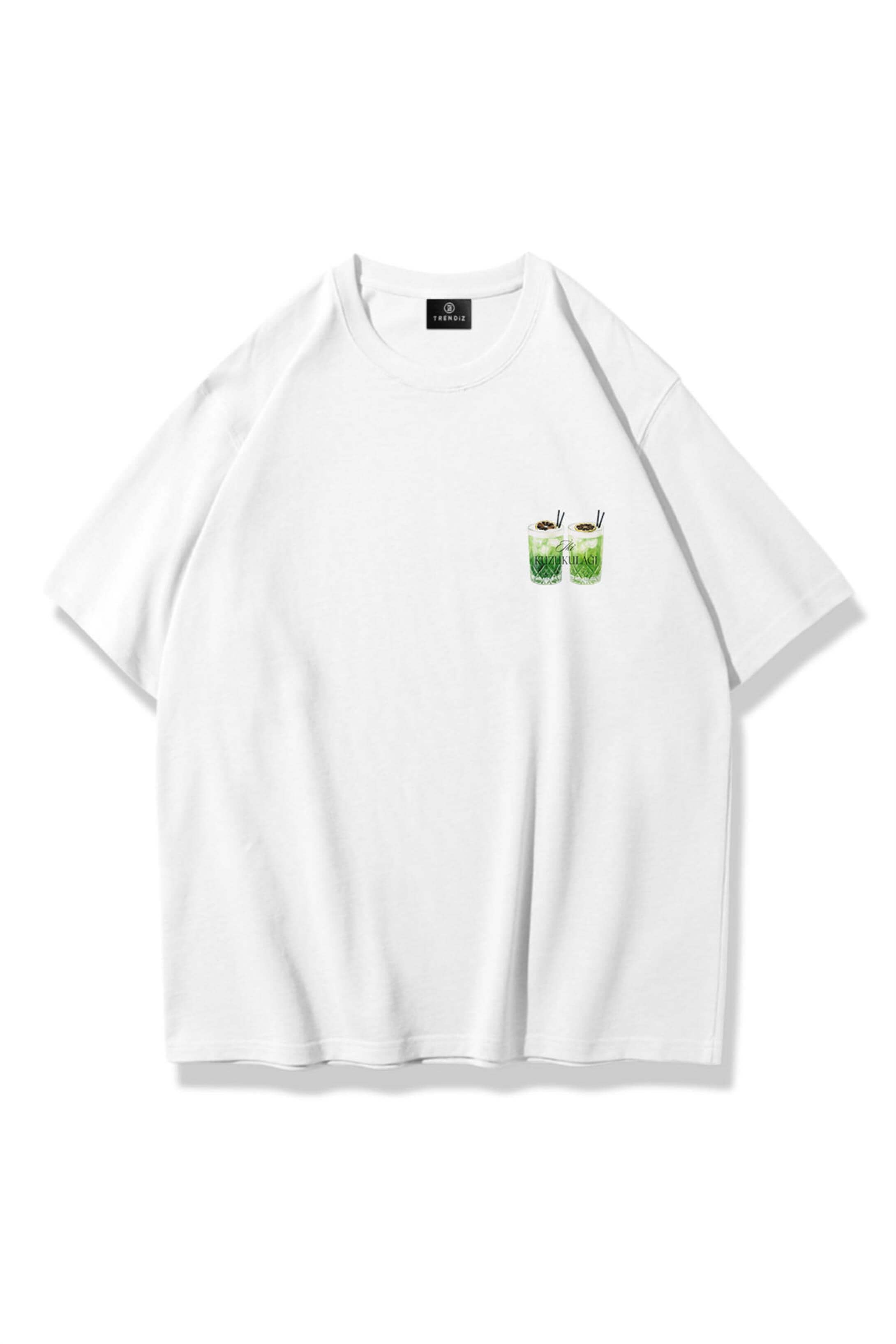 Unisex İki Kuzukulağı Tshirt Beyaz