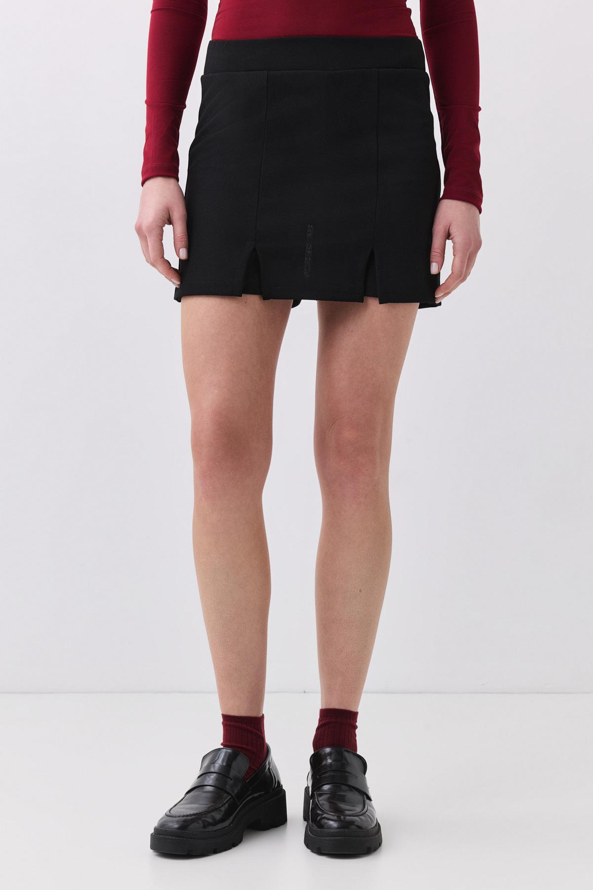 Kadın Şort Etek Siyah 3013