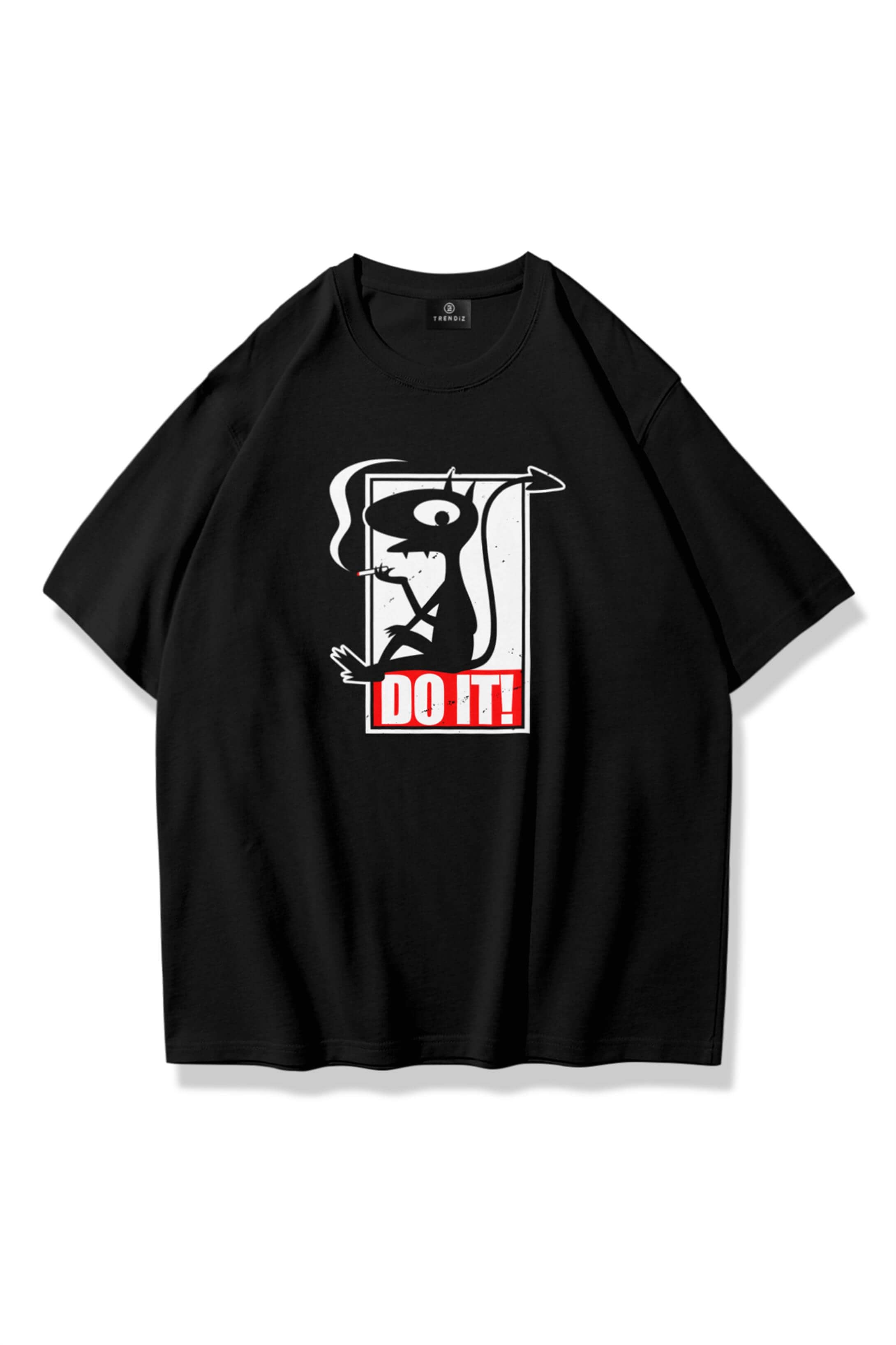 Unisex Do it Devil Tshirt Siyah