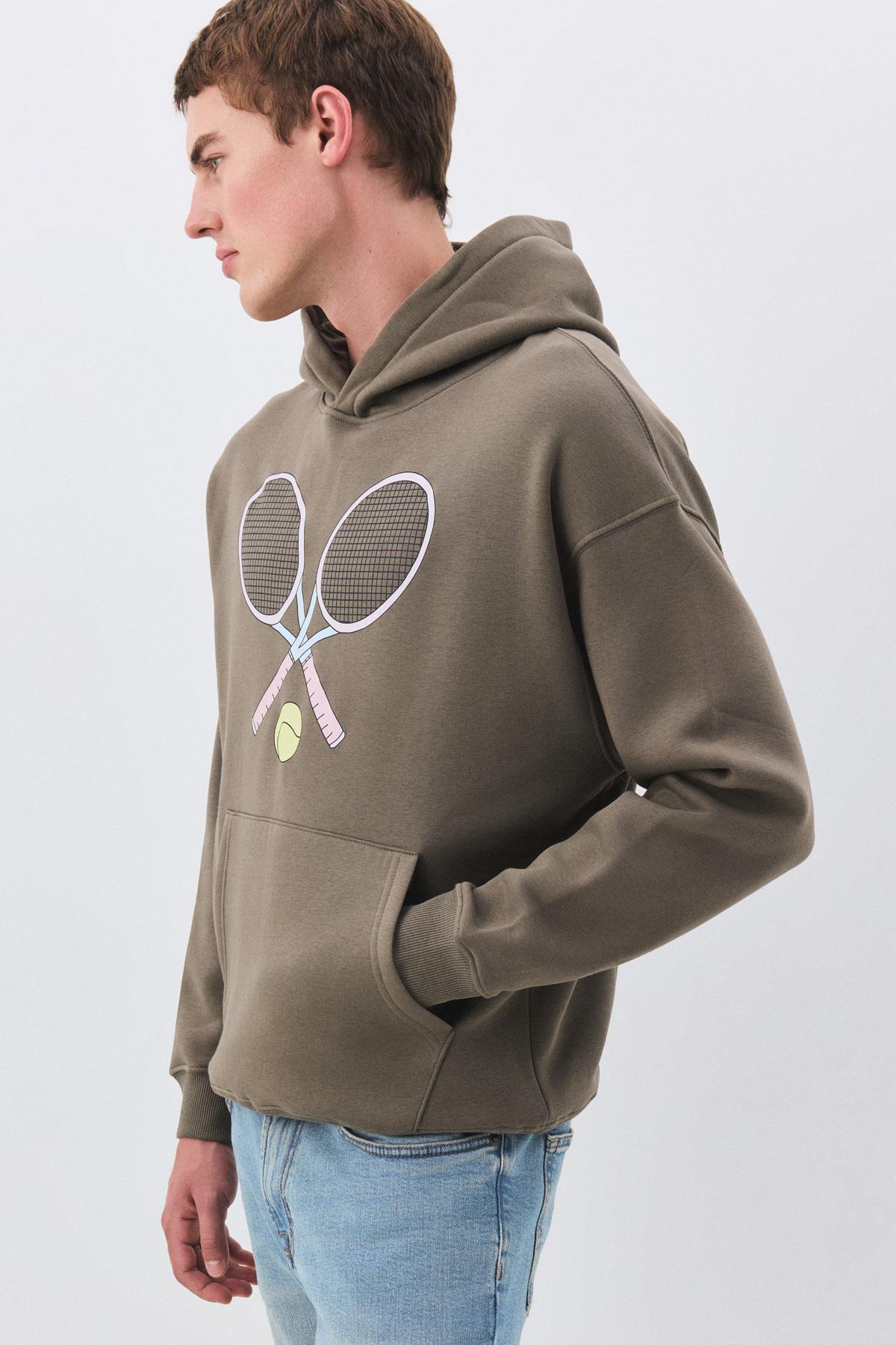 Kadın Pink Tennis Sweatshirt Antrasit