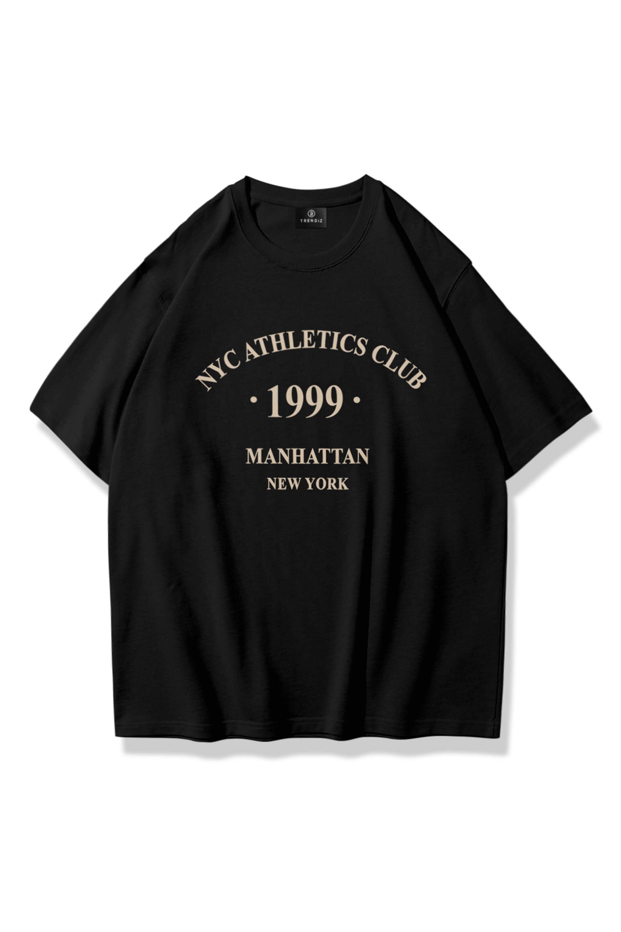 Unisex Nyc Athletics Club Tshirt Siyah