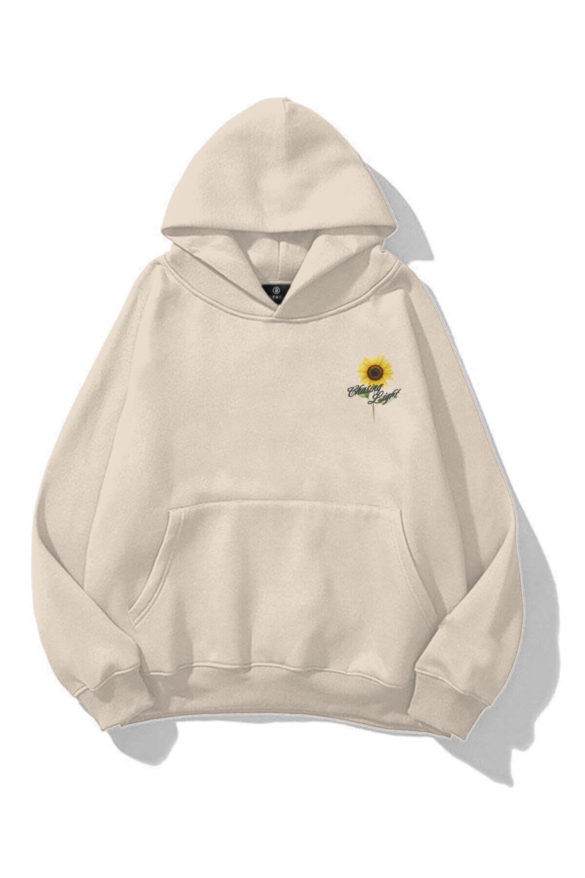 Unisex Chasing Light Sweatshirt Taş