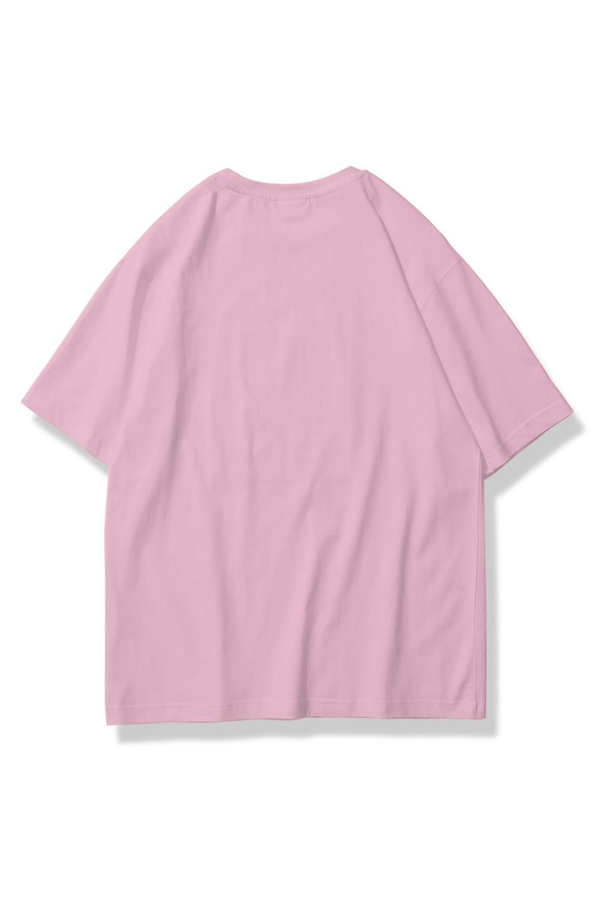 Kadın Leopar Yıldız Tshirt Pembe