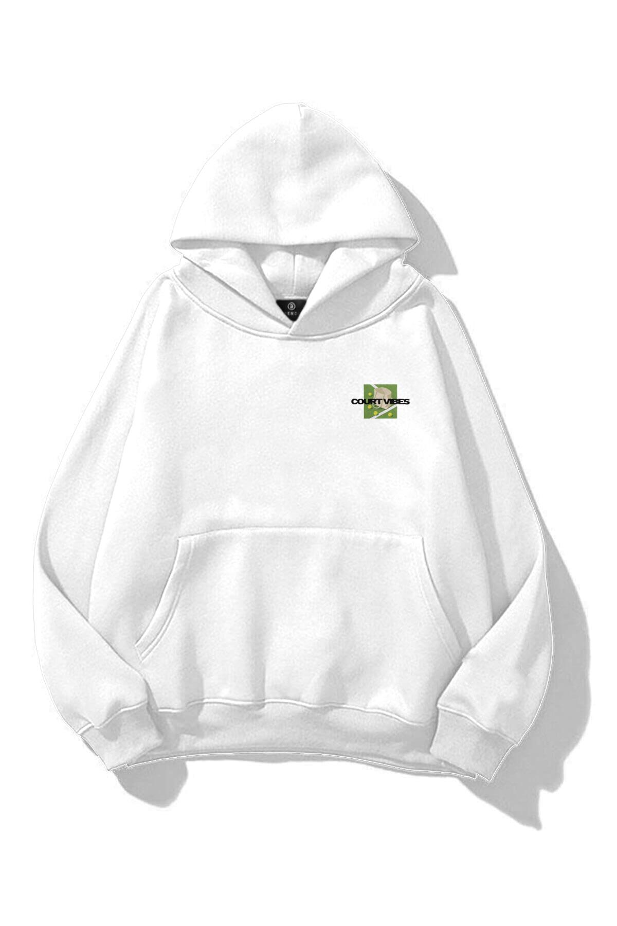 Unisex Court Vibes Sweatshirt Beyaz