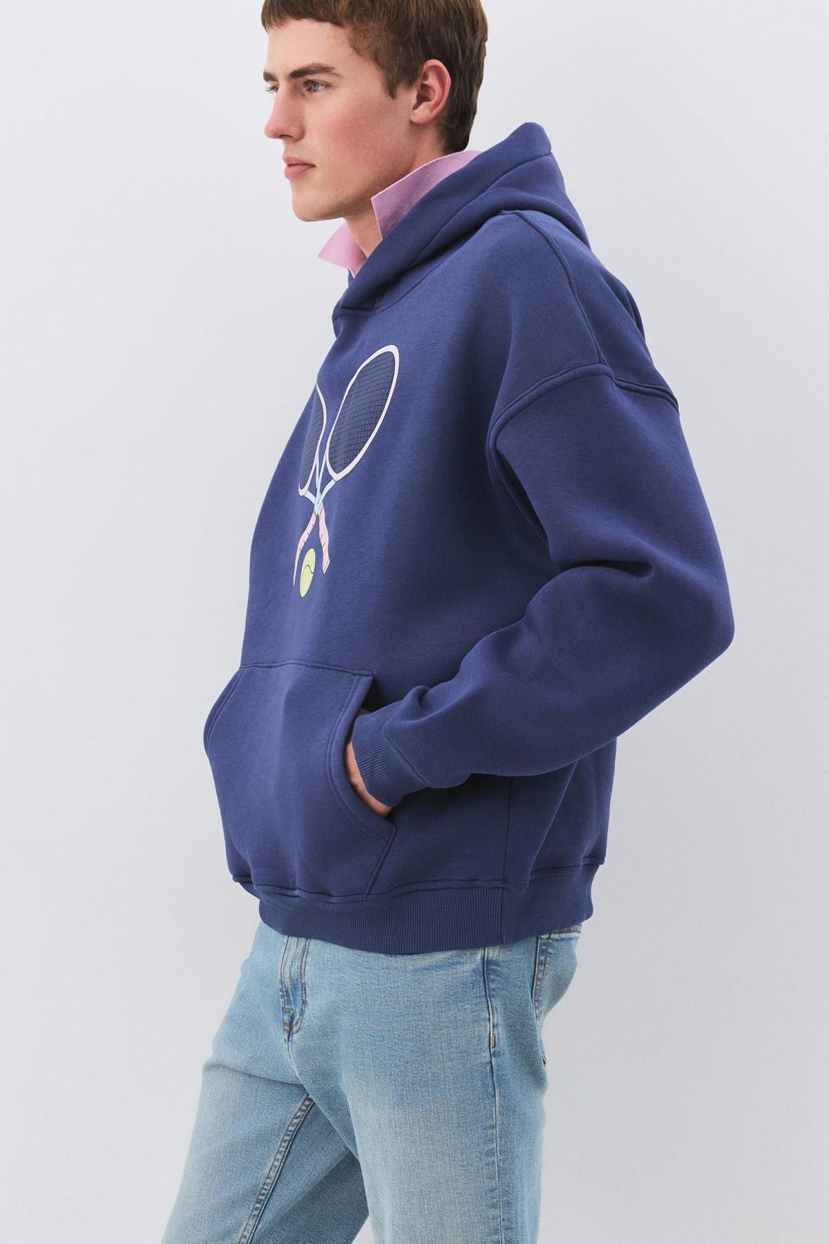 Kadın Pink Tennis Sweatshirt İndigo