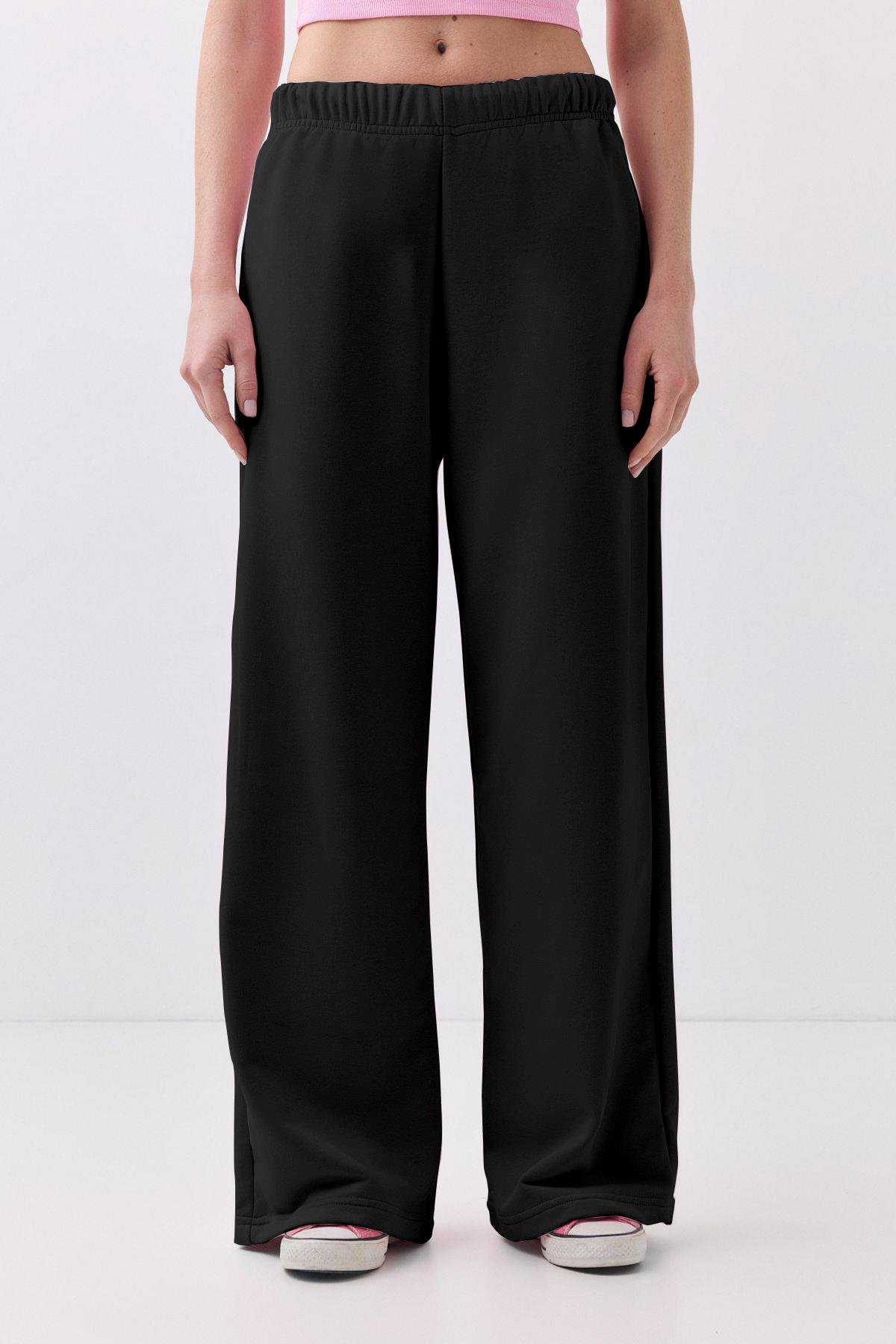 Kadın Bol Paça Eşofman Altı Siyah 2013