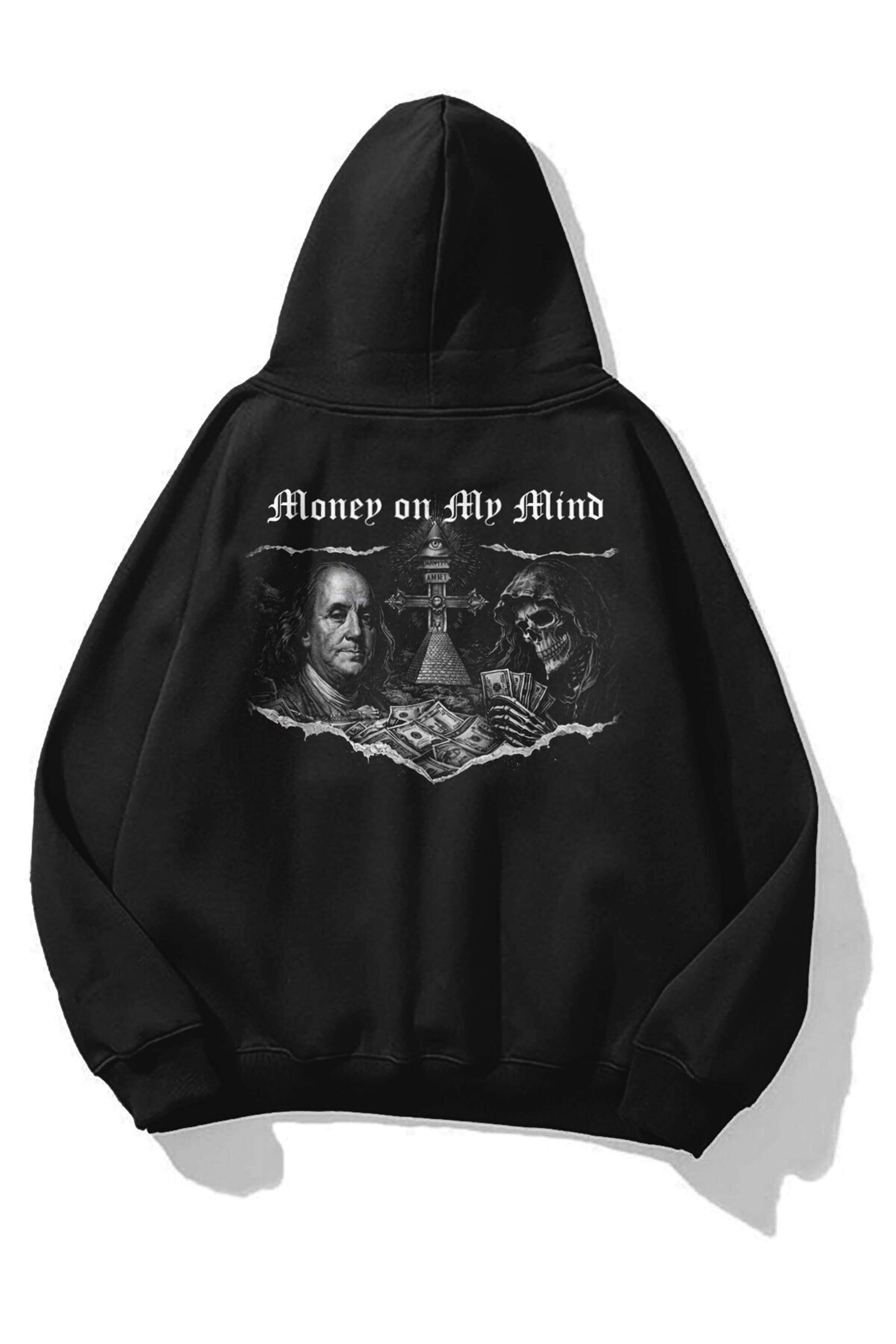 Unisex Money on My Mind Sweatshirt Siyah