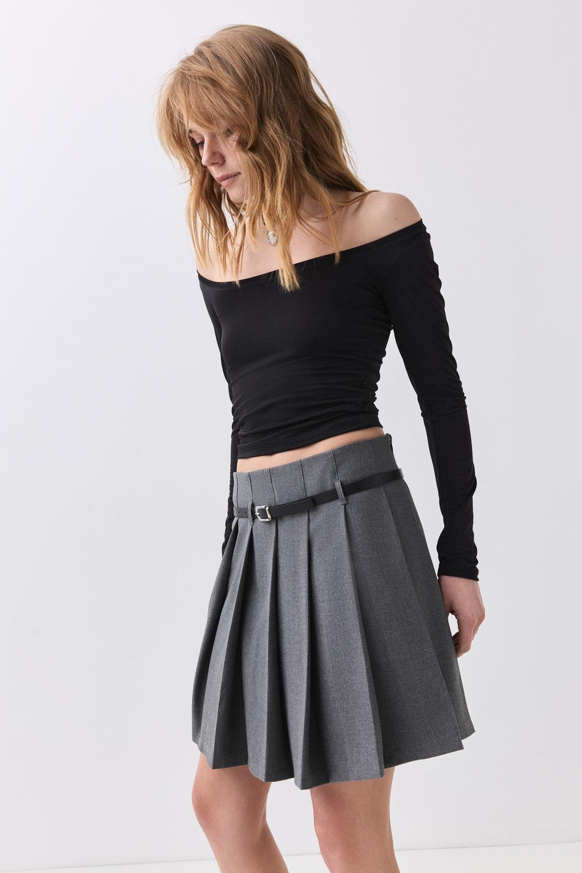 Kadın Kayık Yaka Viskon Body Siyah 8012