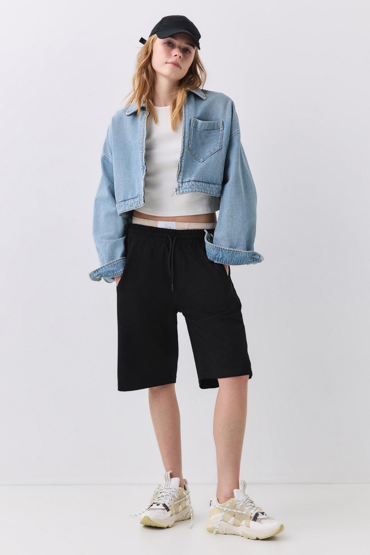 Unisex Comfort Şort Siyah 3016