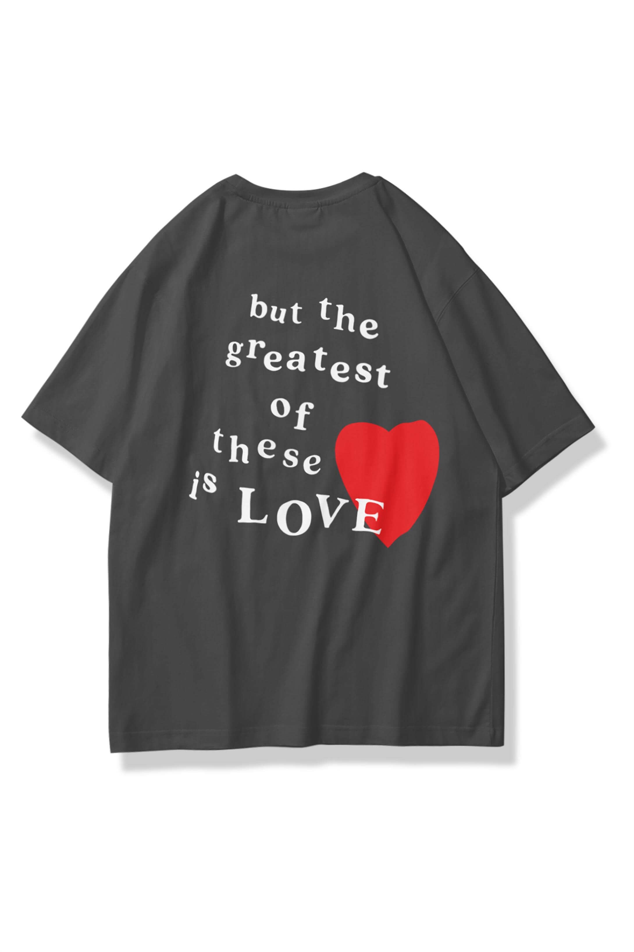Unisex Hope Love Tshirt Antrasit