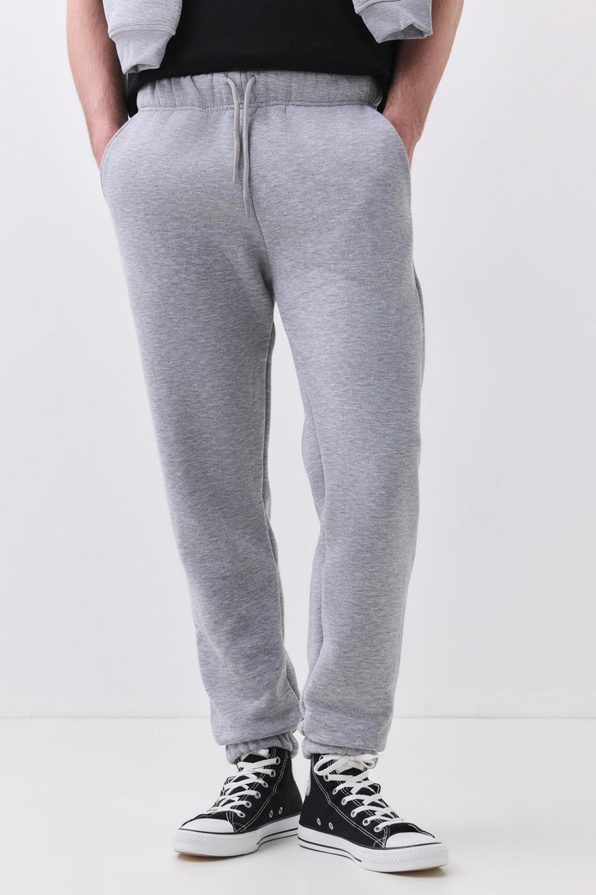 Unisex Regular Fit Rahat Kesim Lastikli Paça Eşofman Altı Grimelanj 2065