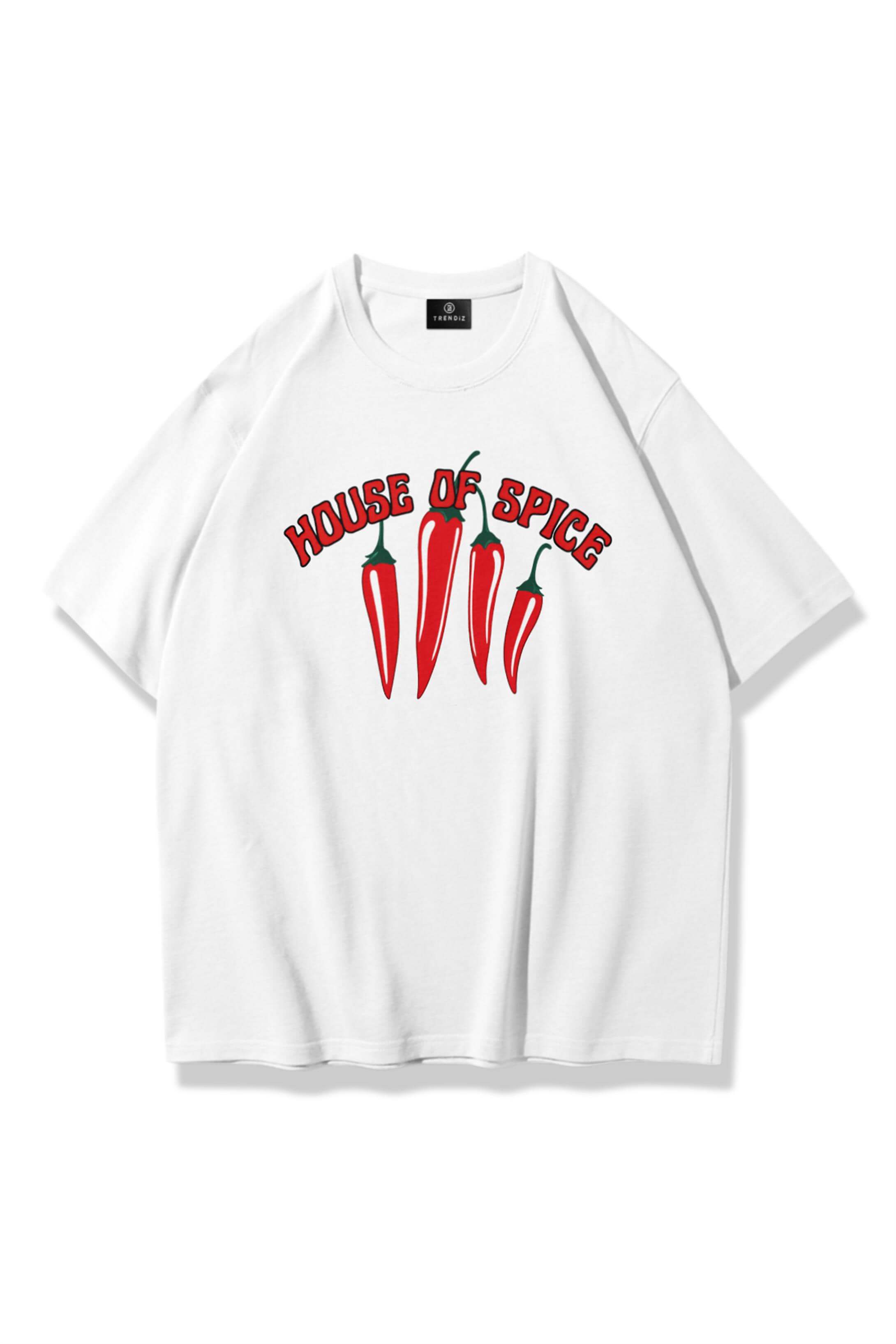 Unisex House of Spice Tshirt Beyaz