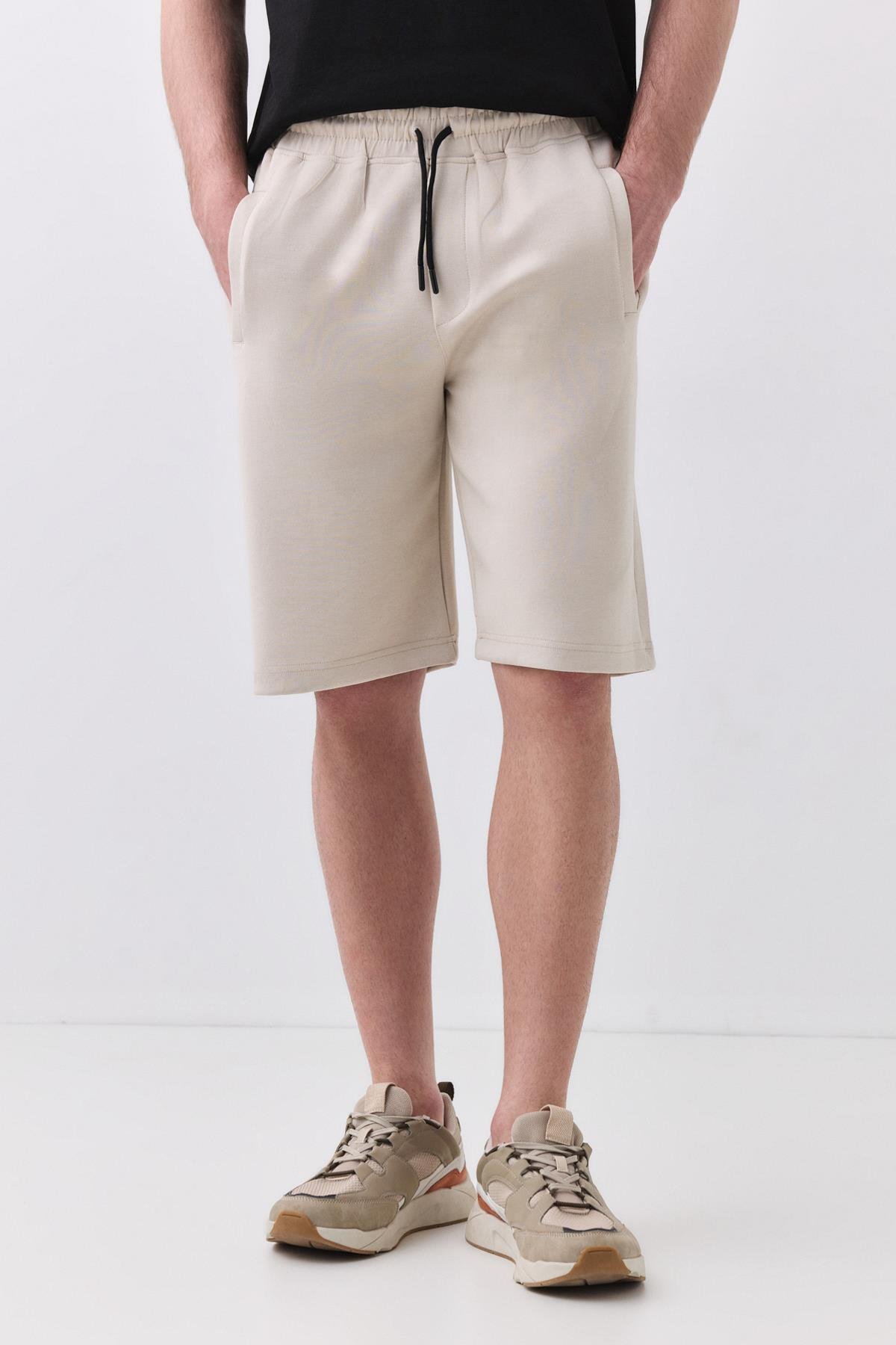 Unisex Comfort Şort Bej 3111