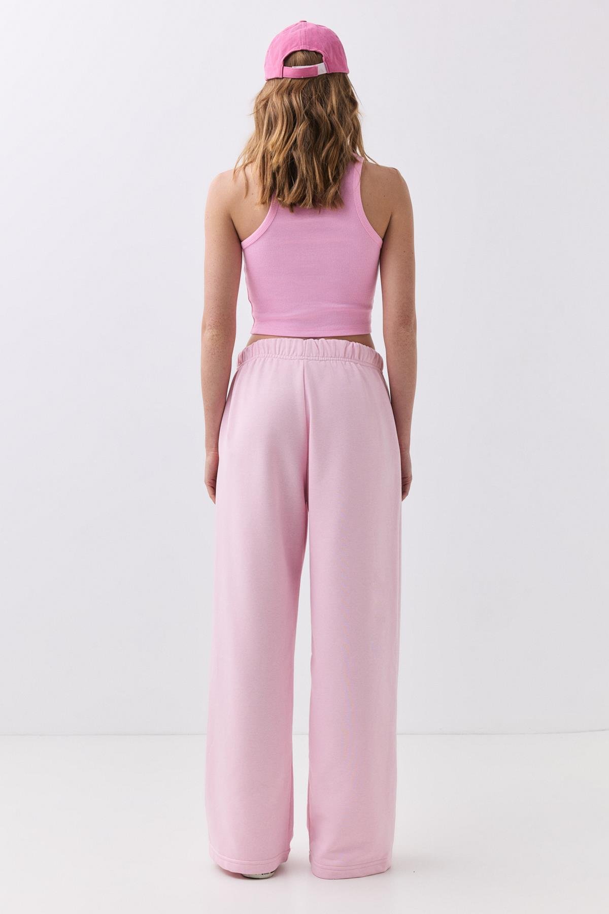 Kadın Bol Paça Eşofman Altı Pembe 2013