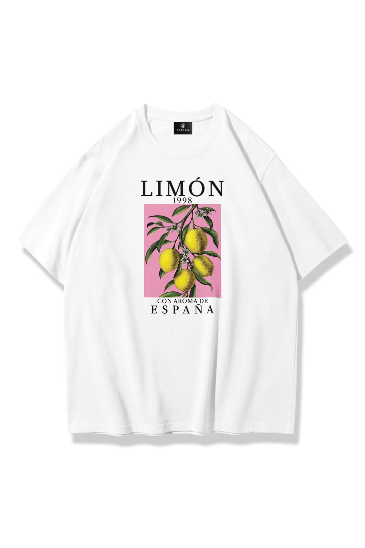 Unisex Limon 1998 Tshirt Beyaz