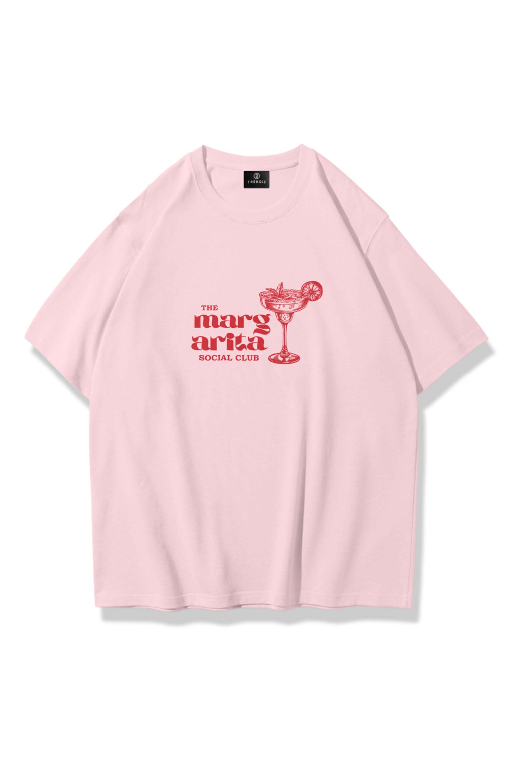 Kadın Margarita Social Club Tshirt Pembe