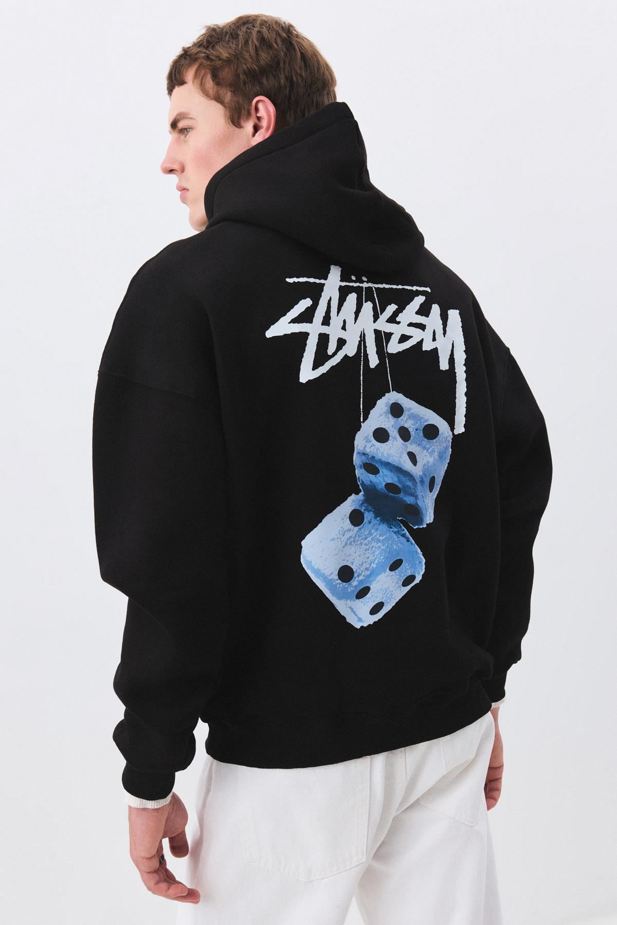 Unisex Stüssy Zar Sweatshirt Siyah