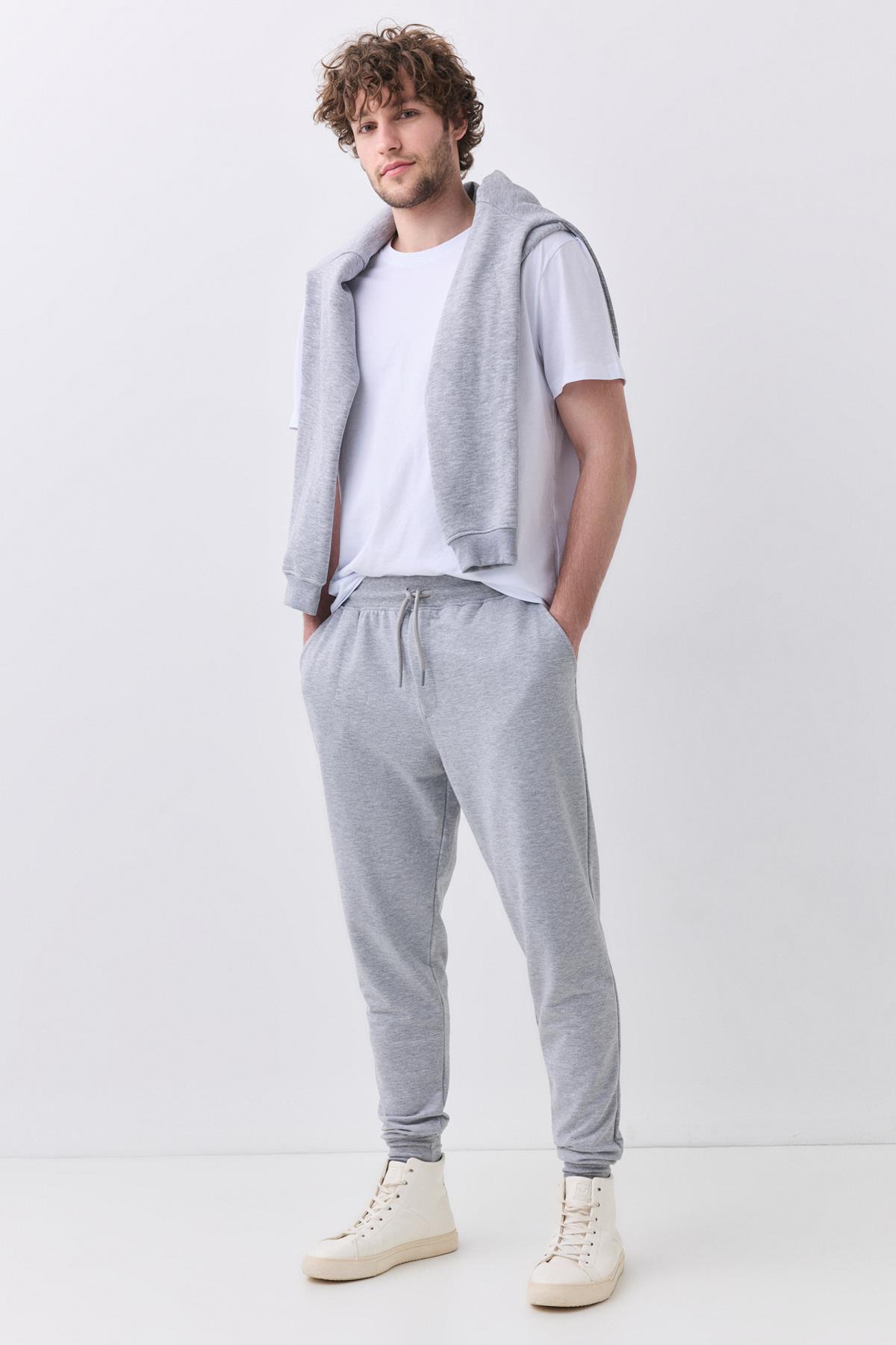 Unisex Mevsimlik Paçası Lastikli Eşofman Altı Grimelanj 2044