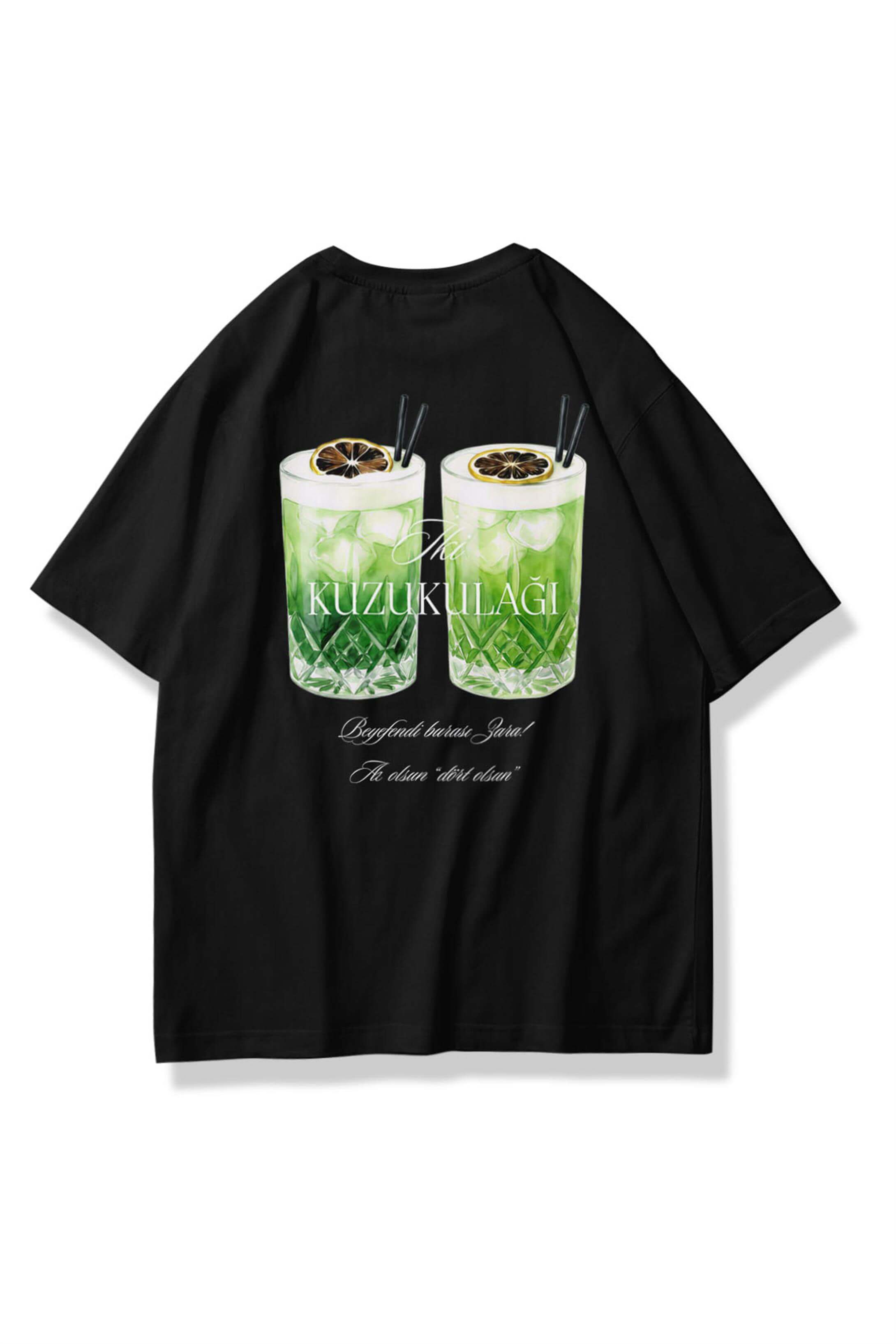 Unisex İki Kuzukulağı Tshirt Siyah