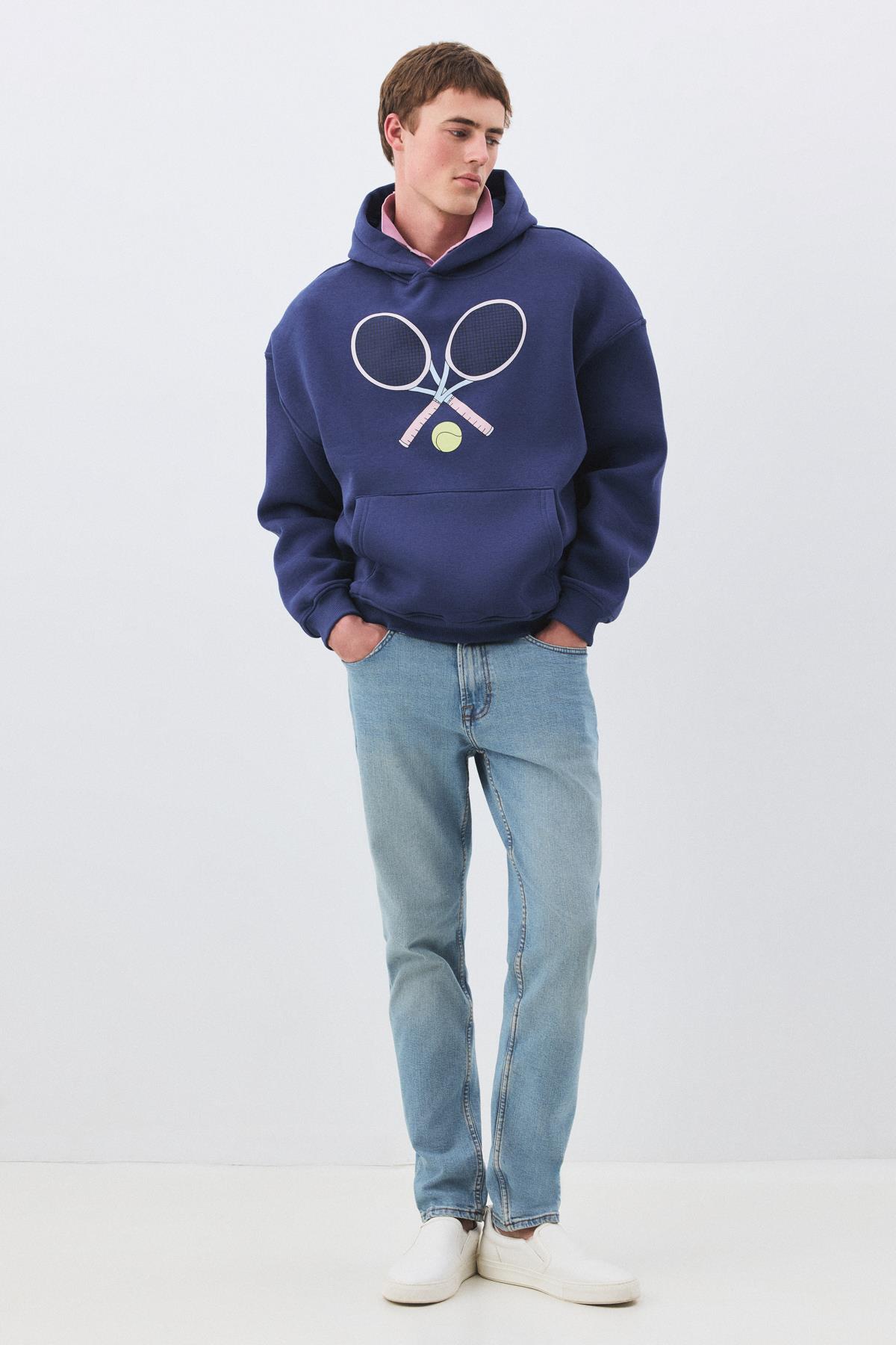 Kadın Pink Tennis Sweatshirt İndigo