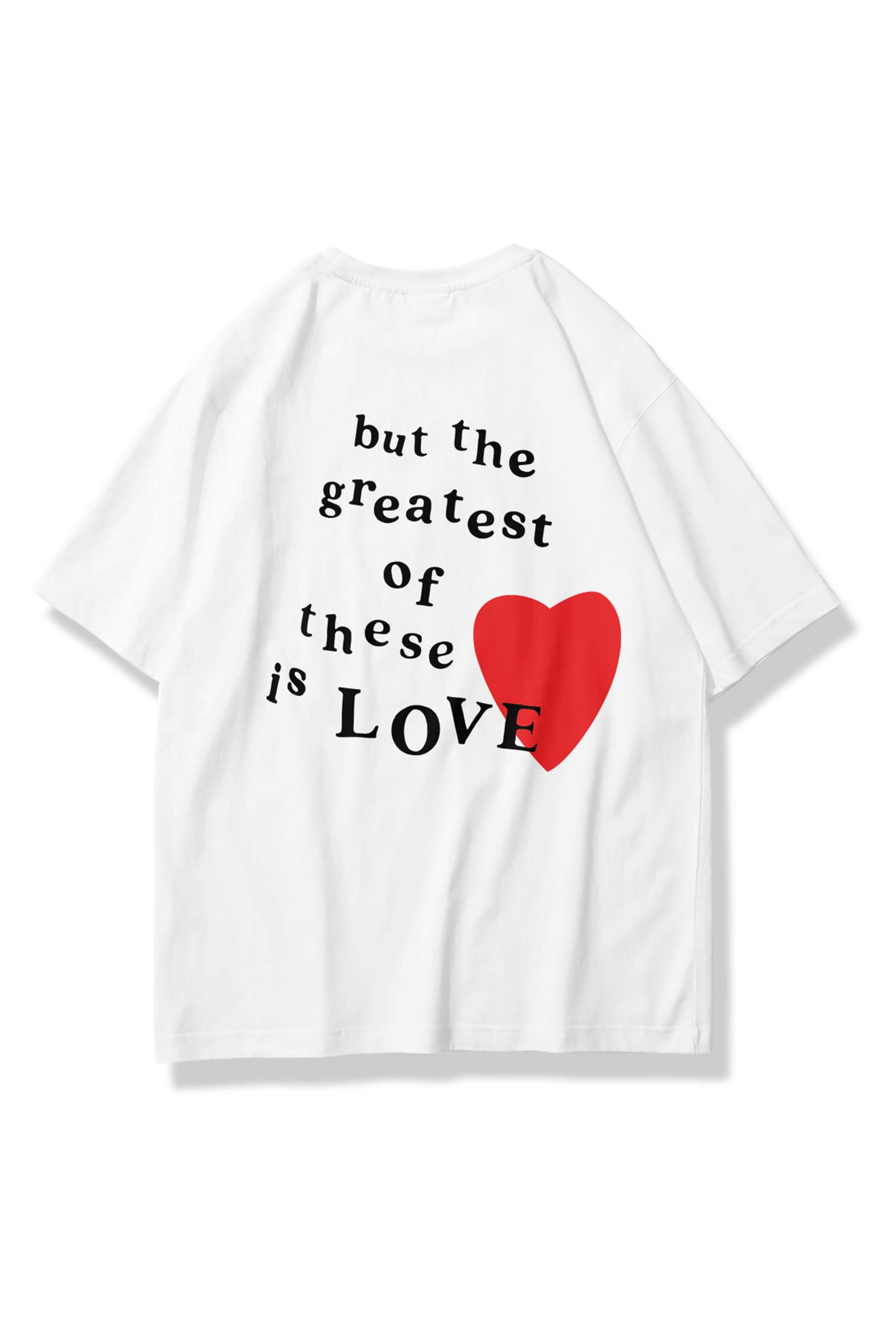 Unisex Hope Love Tshirt Beyaz